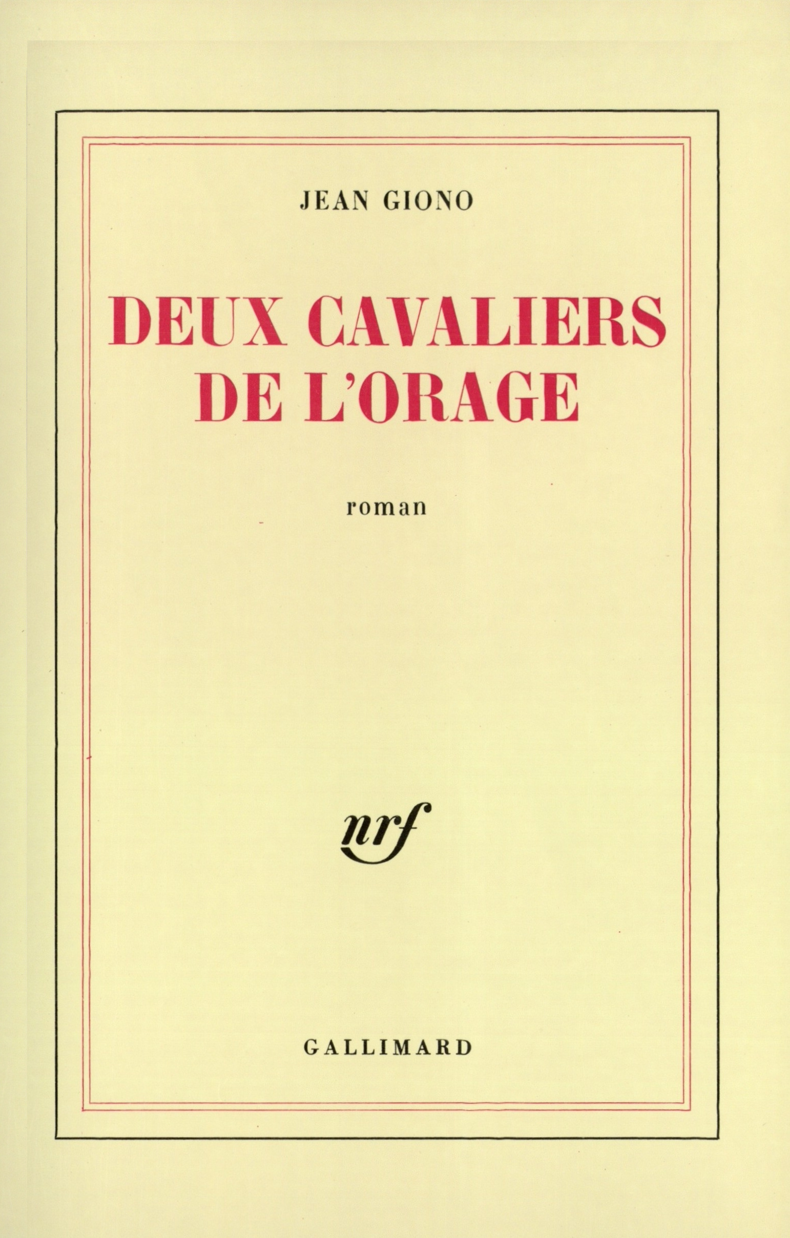 DEUX CAVALIERS DE L´ORAGE