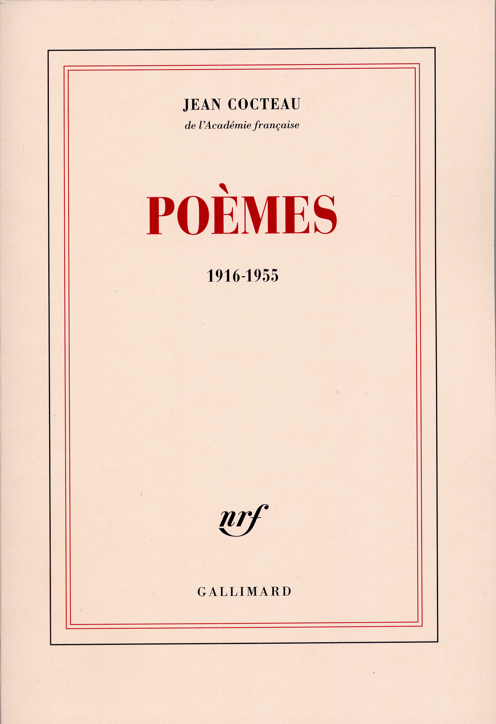 POEMES 1916-1955 - COCTEAU