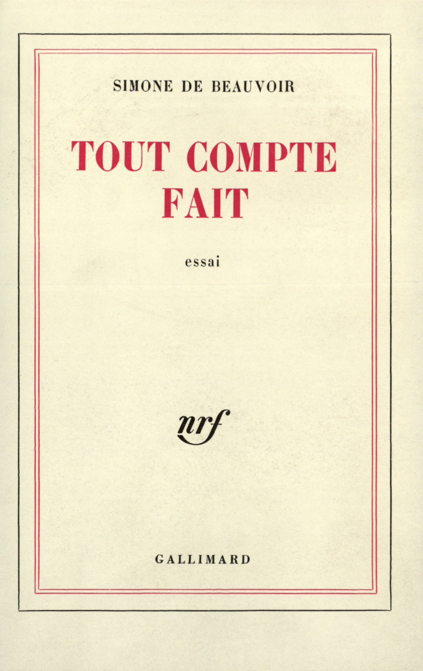 TOUT COMPTE FAIT