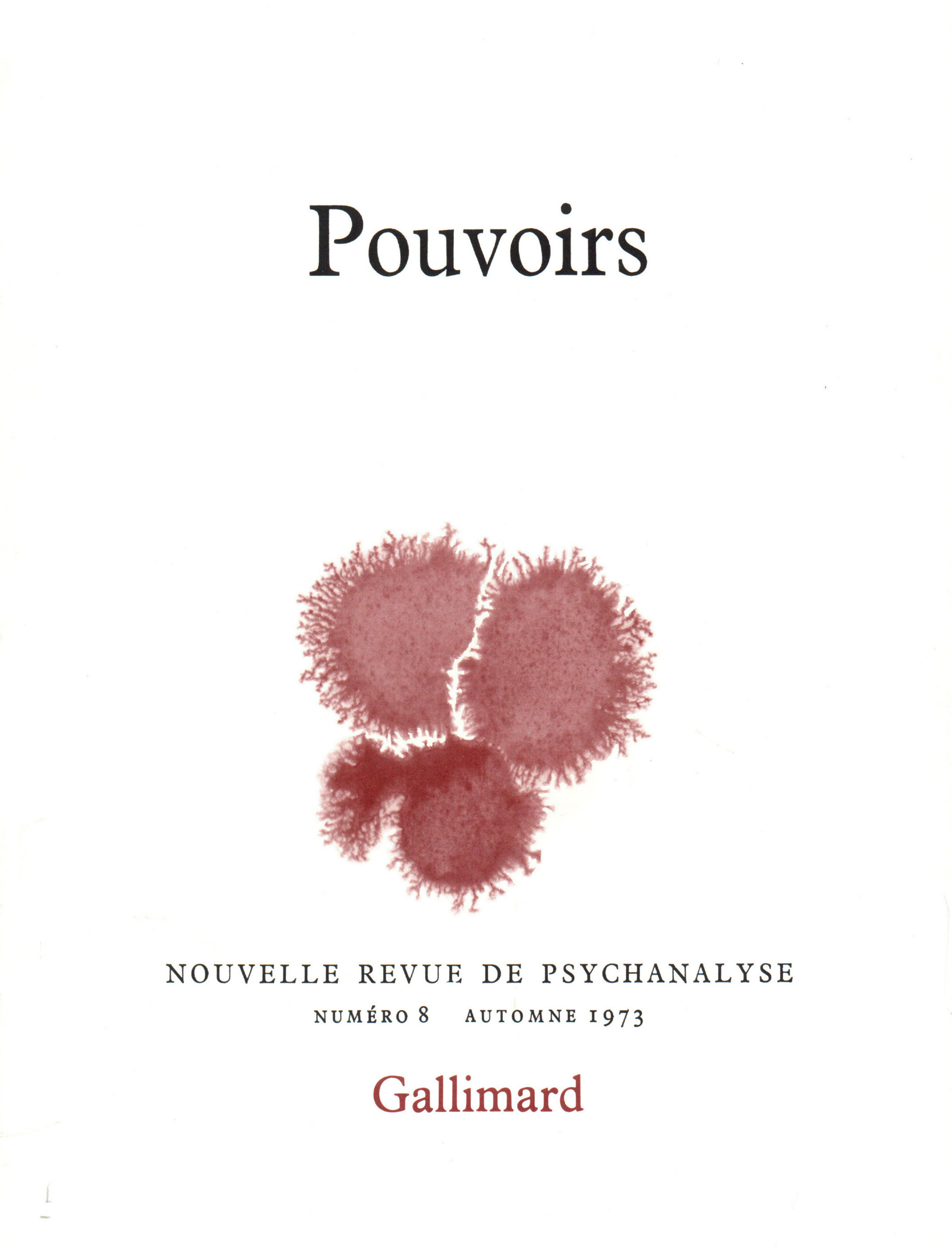 NOUVELLE REVUE DE PSYCHANALYSE 8 (POUVOIRS)