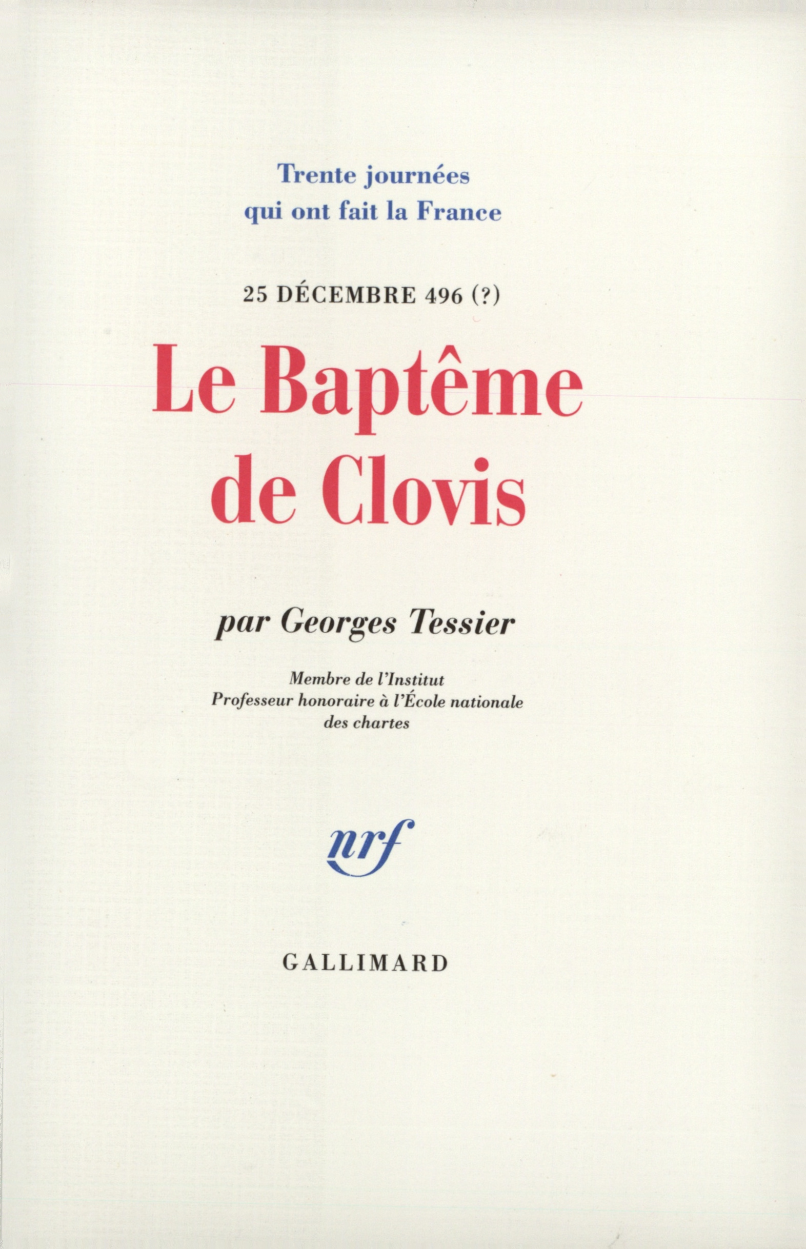 BAPTEME DE CLOVIS