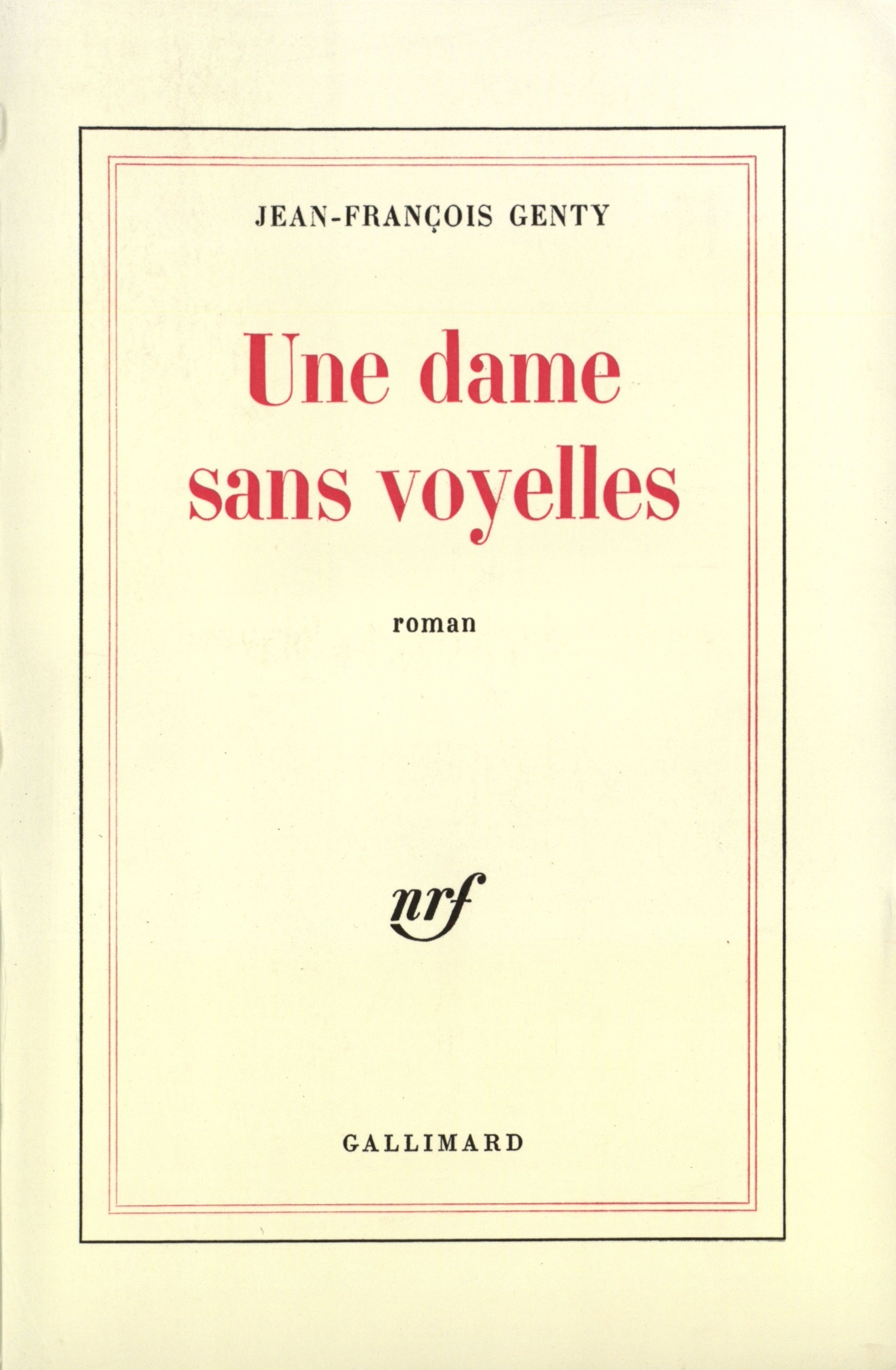 DAME SANS VOYELLES
