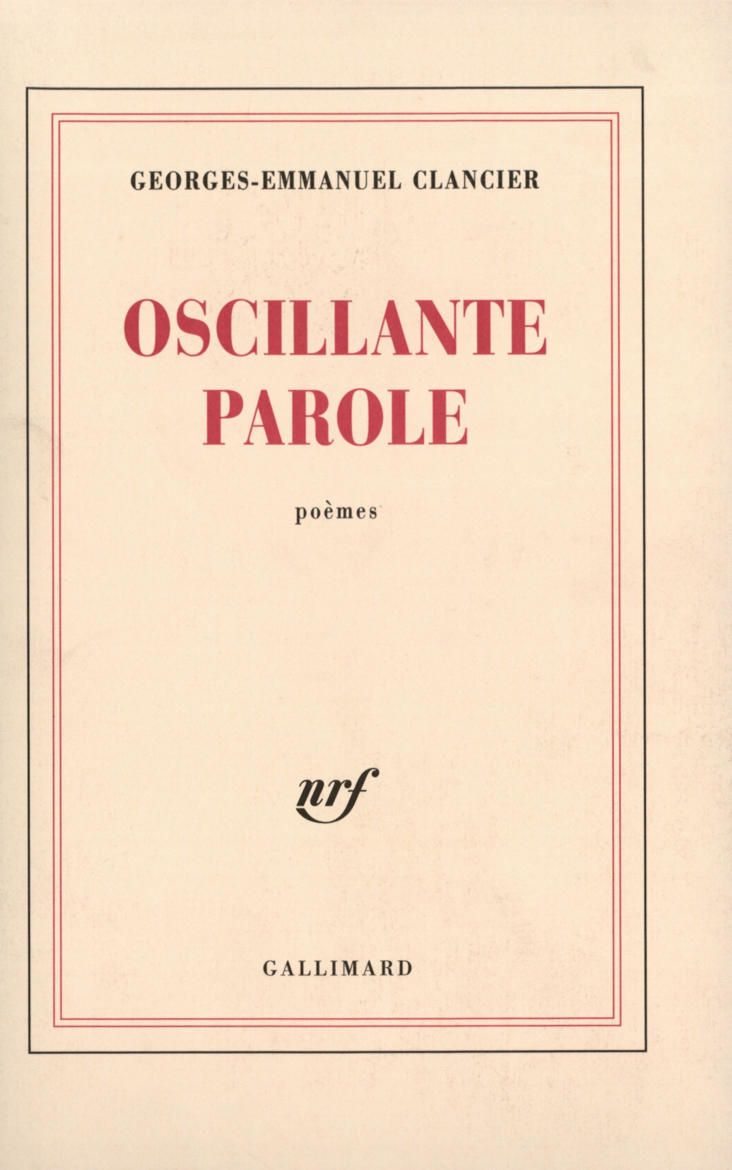 OSCILLANTE PAROLE