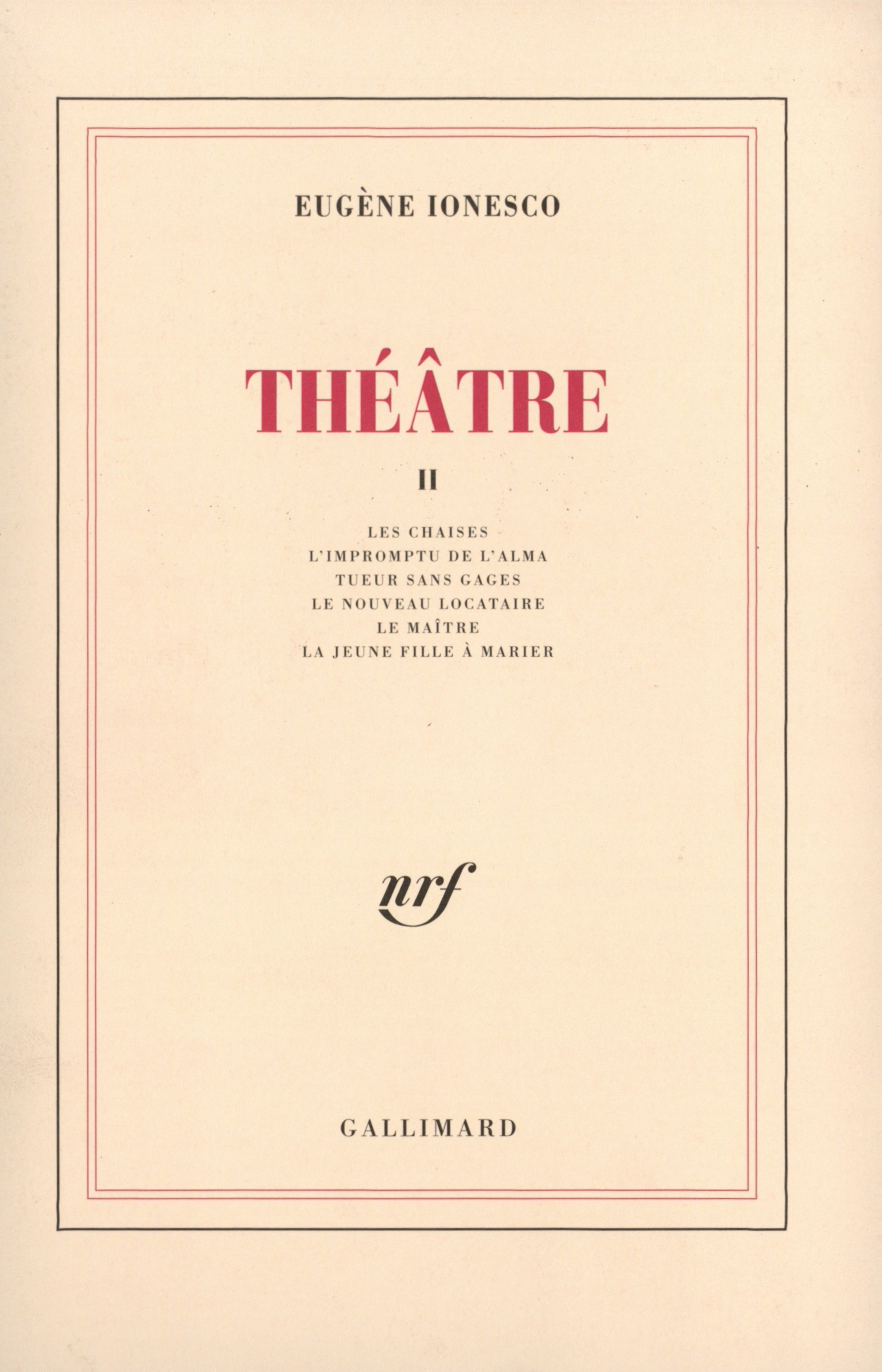 THEATRE T2 - IONESCO