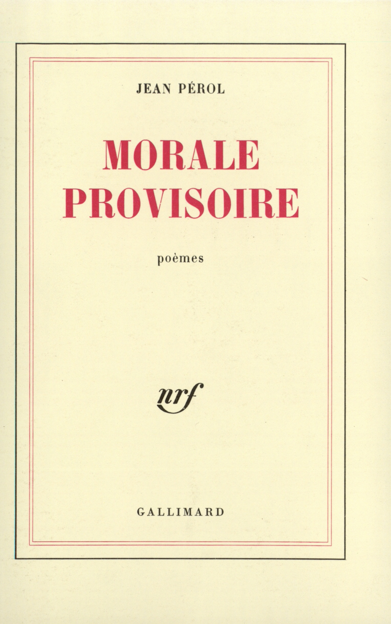 MORALE PROVISOIRE