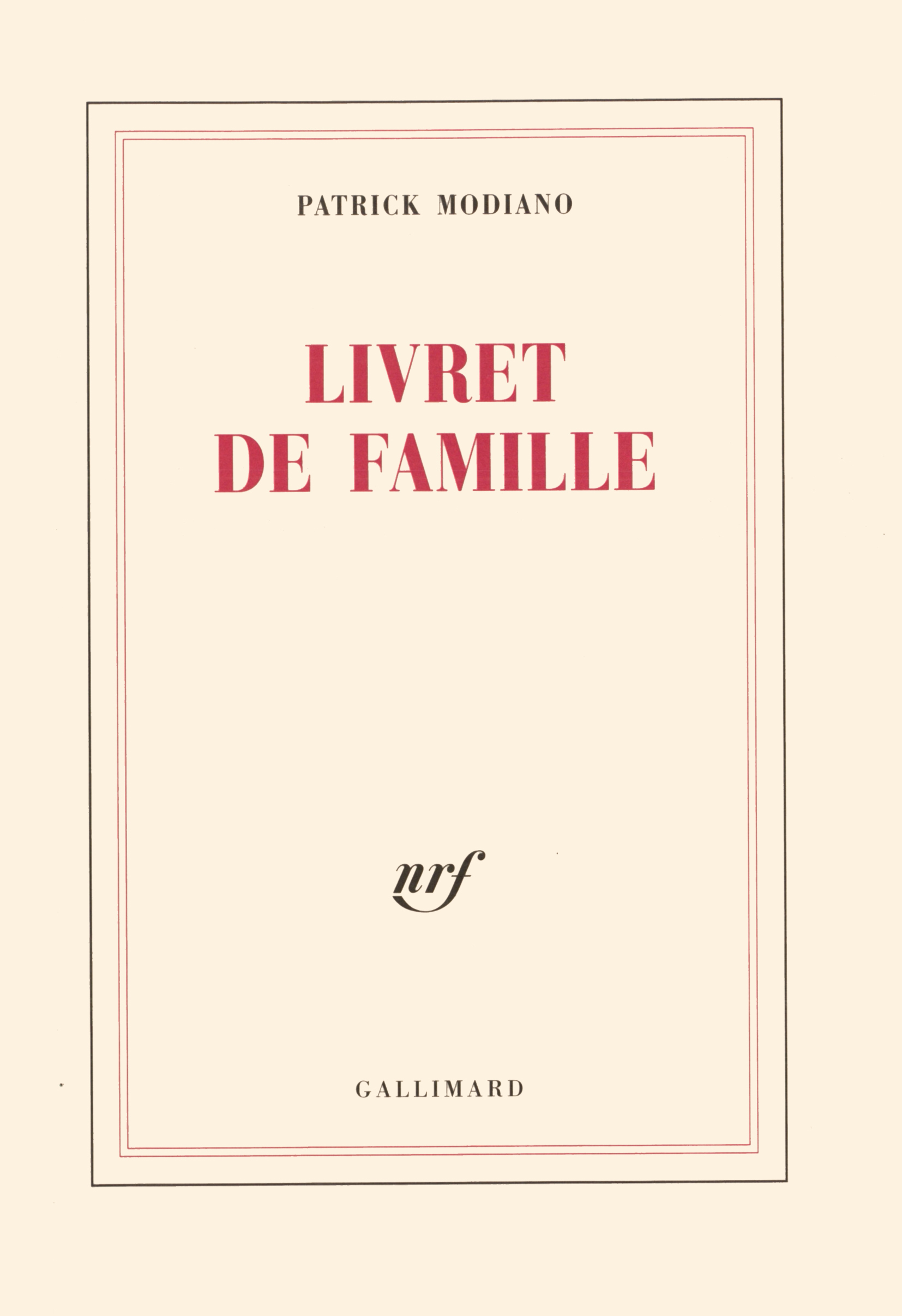 LIVRET DE FAMILLE