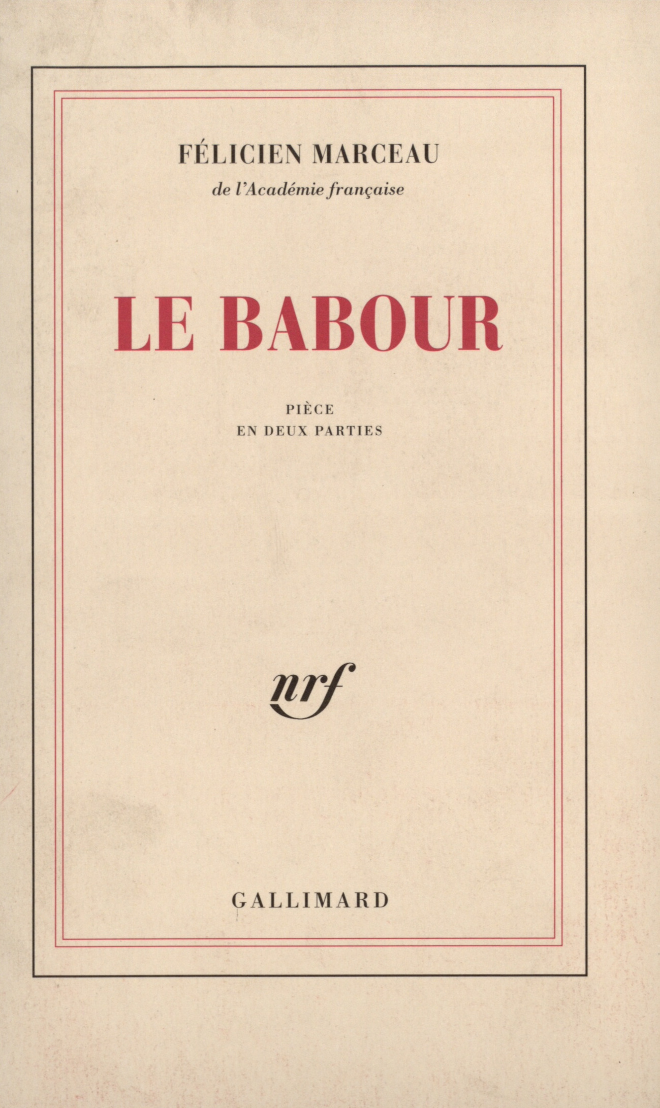 BABOUR(PIECE EN DEUX PARTIES)