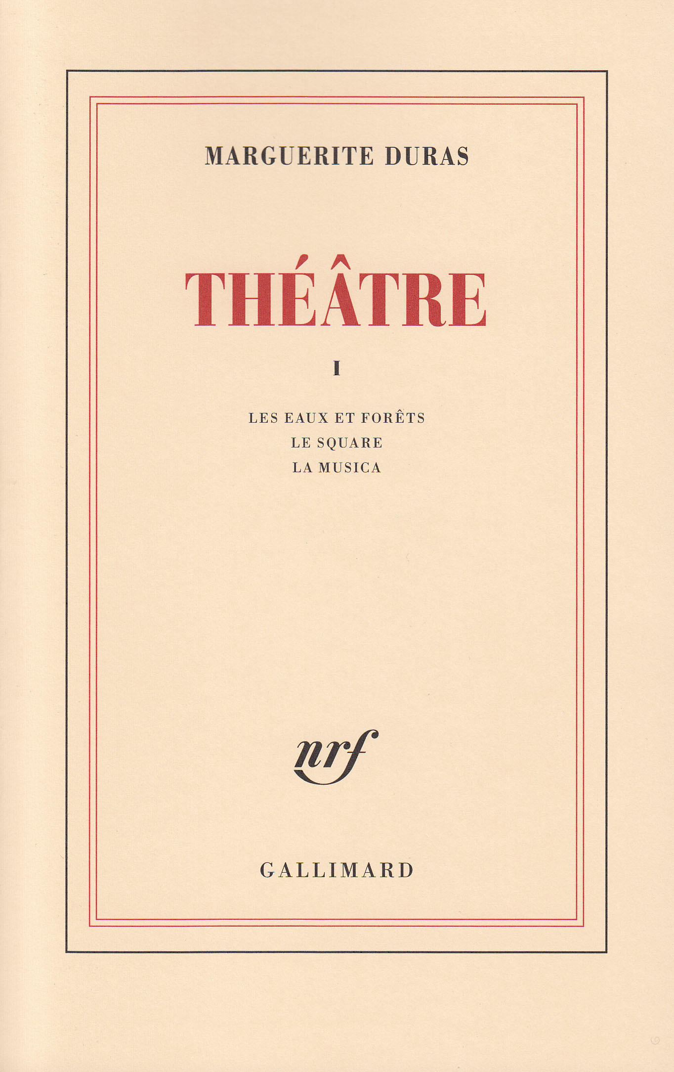 THEATRE T1 - DURAS