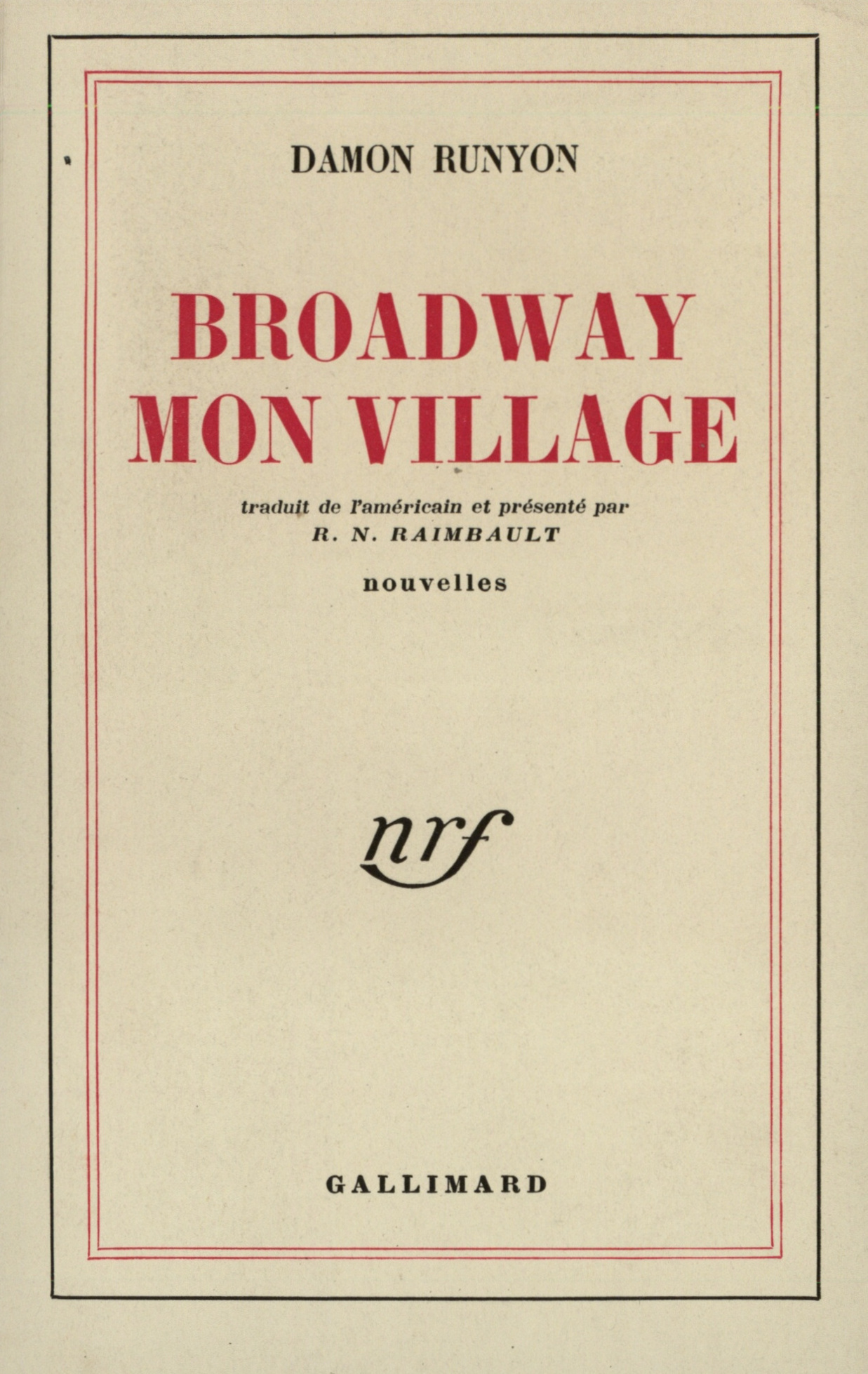 BROADWAY, MON VILLAGE