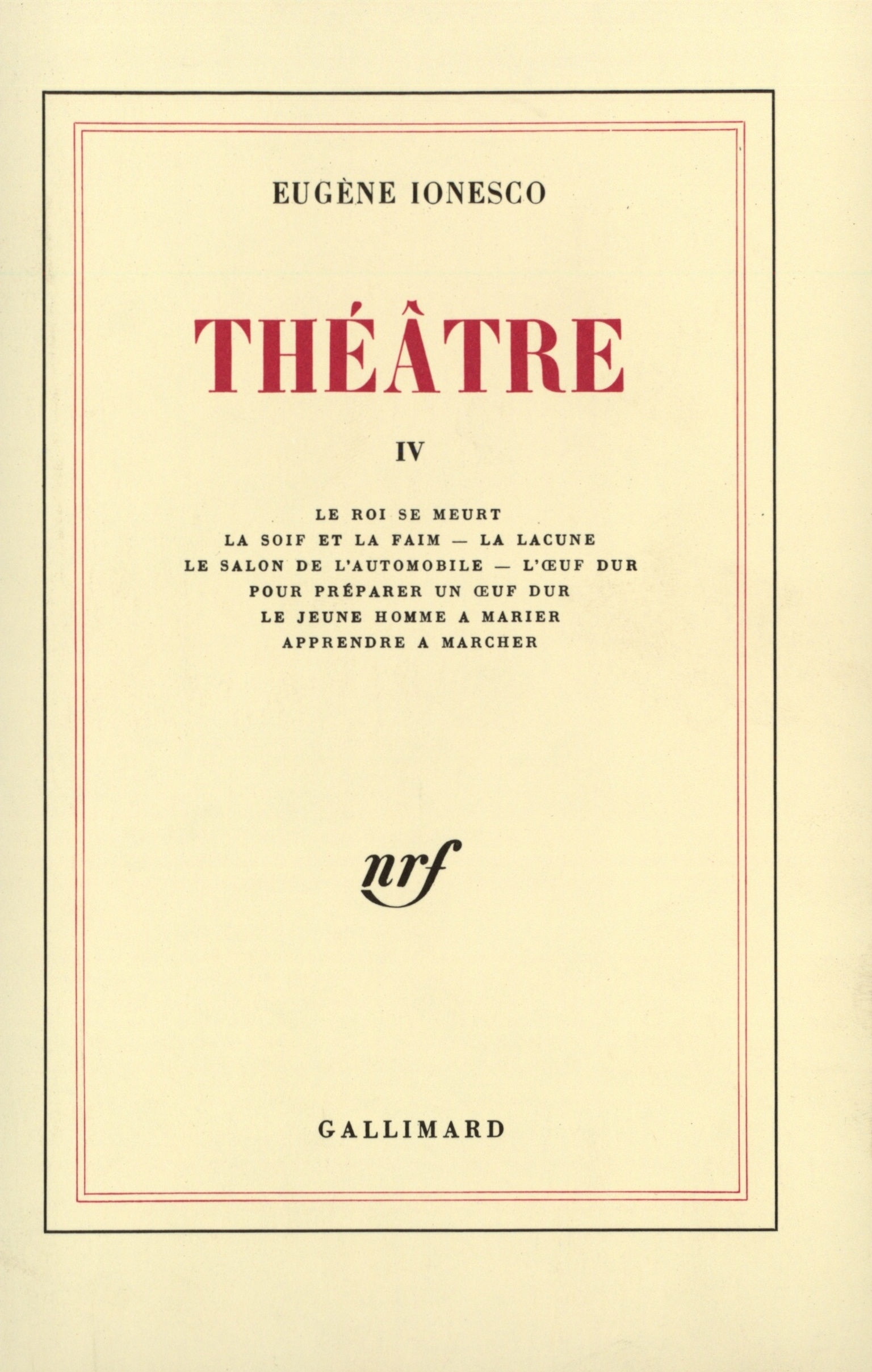 THEATRE T4 - IONESCO