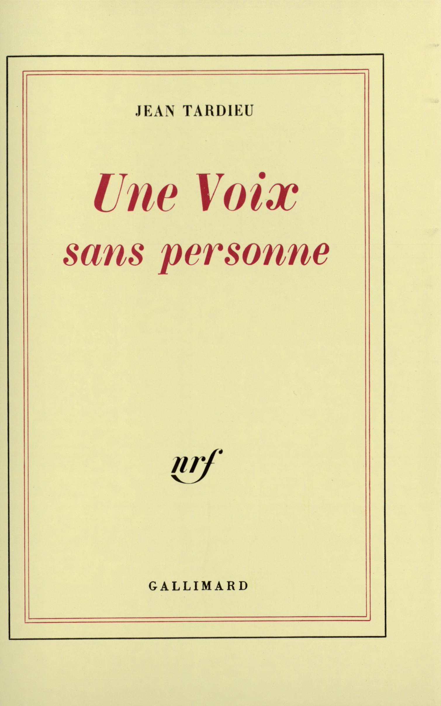 VOIX SANS PERSONNE