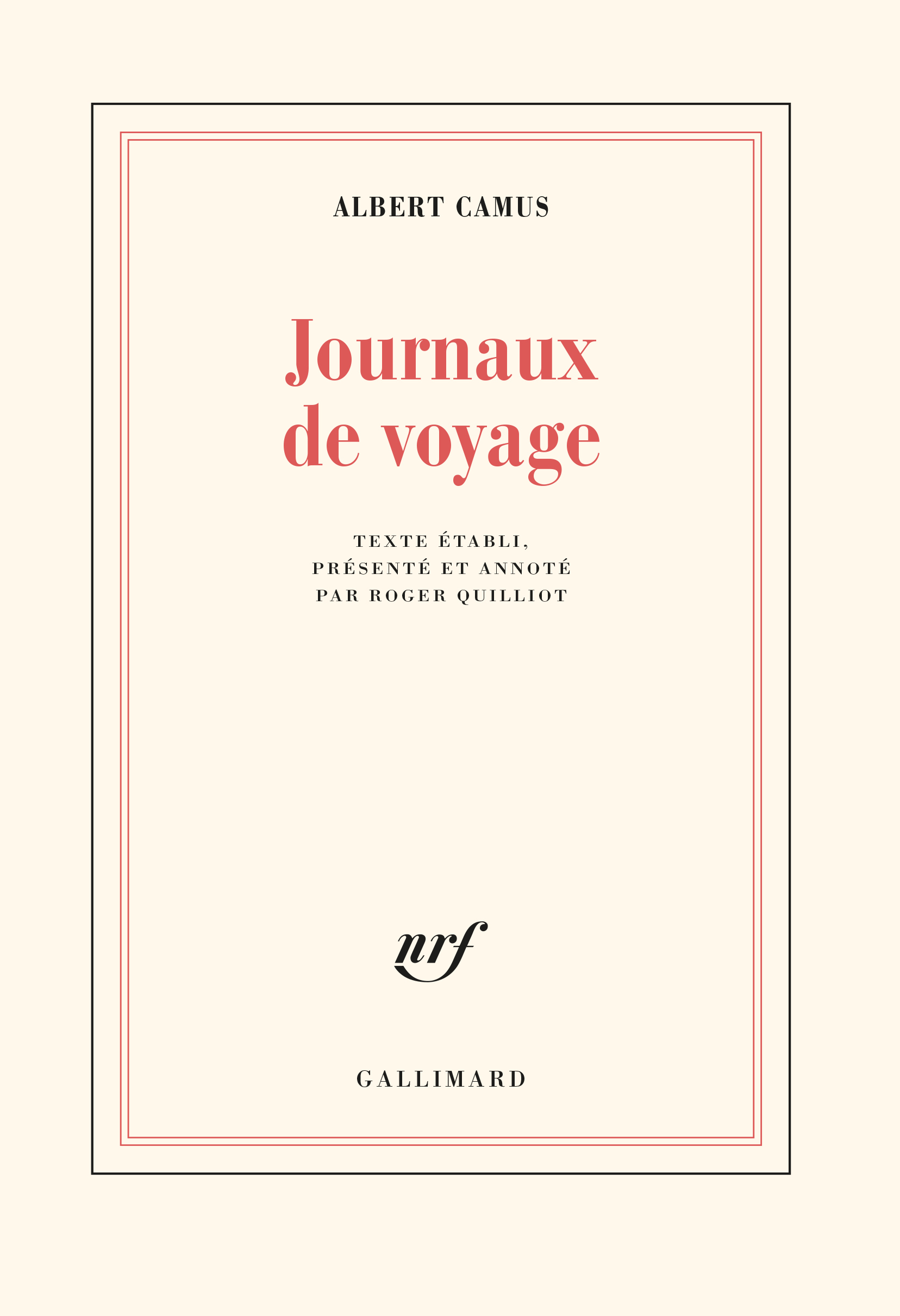 JOURNAUX DE VOYAGE - CAMUS