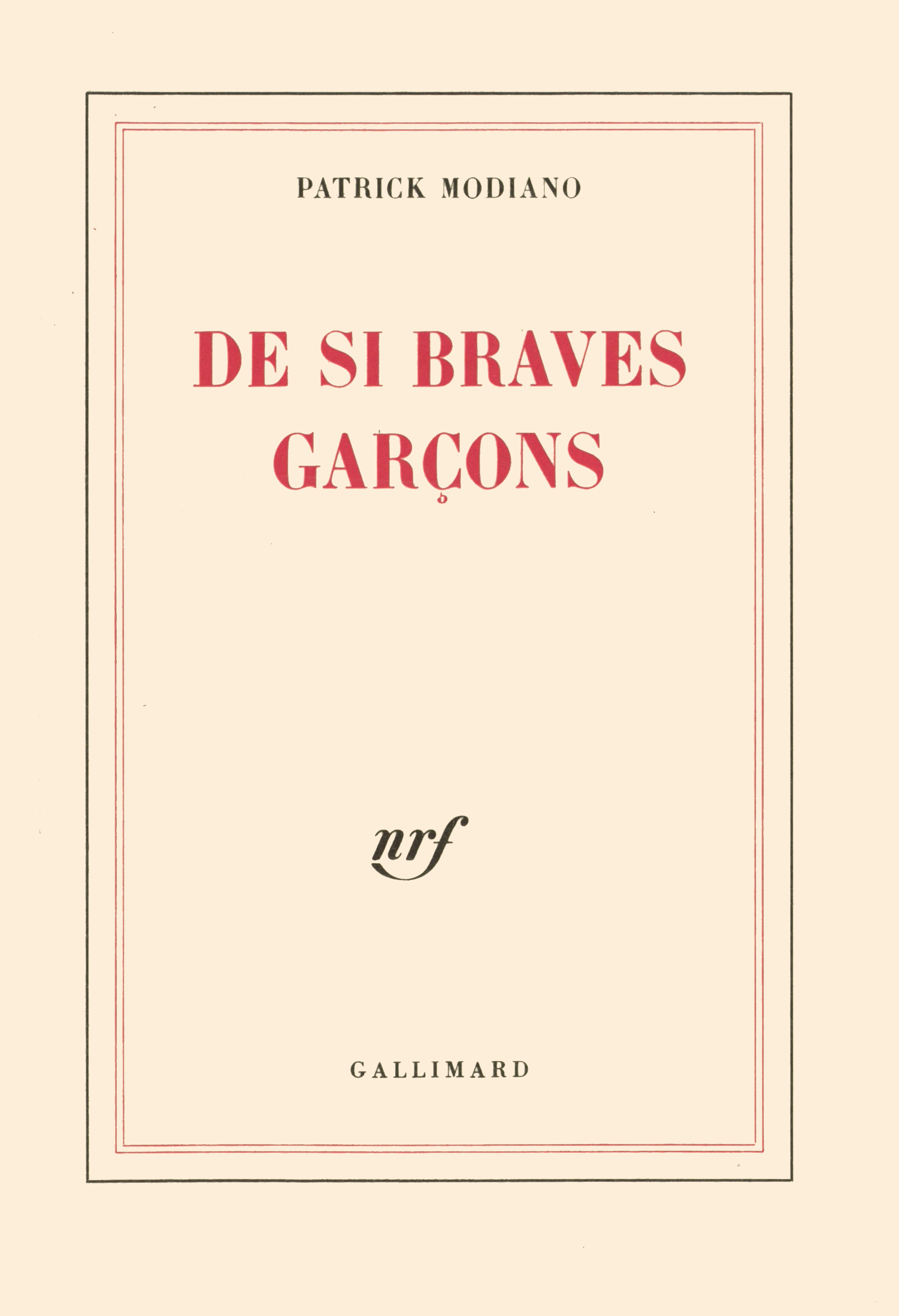 DE SI BRAVES GARCONS