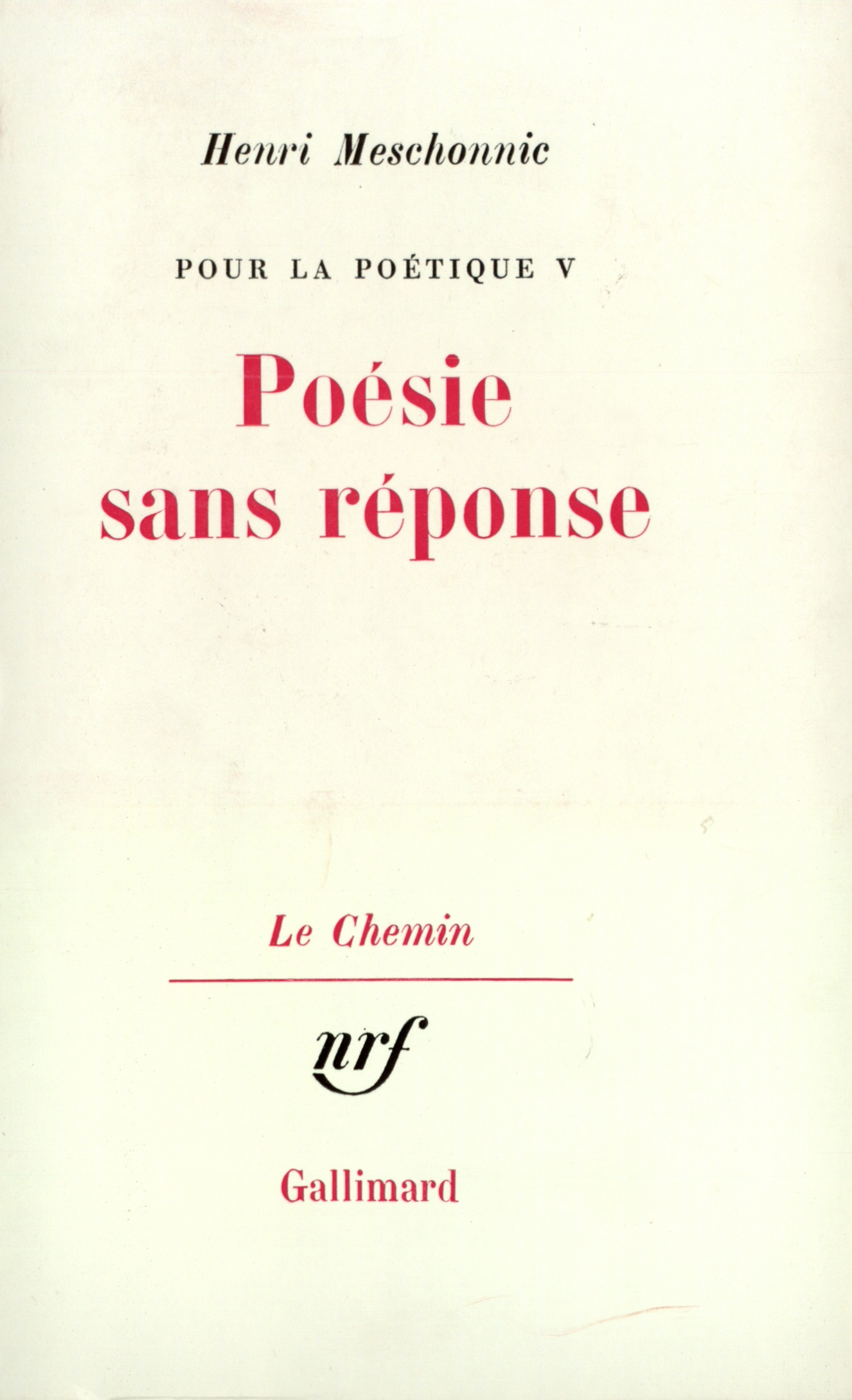 POUR LA POETIQUE T5