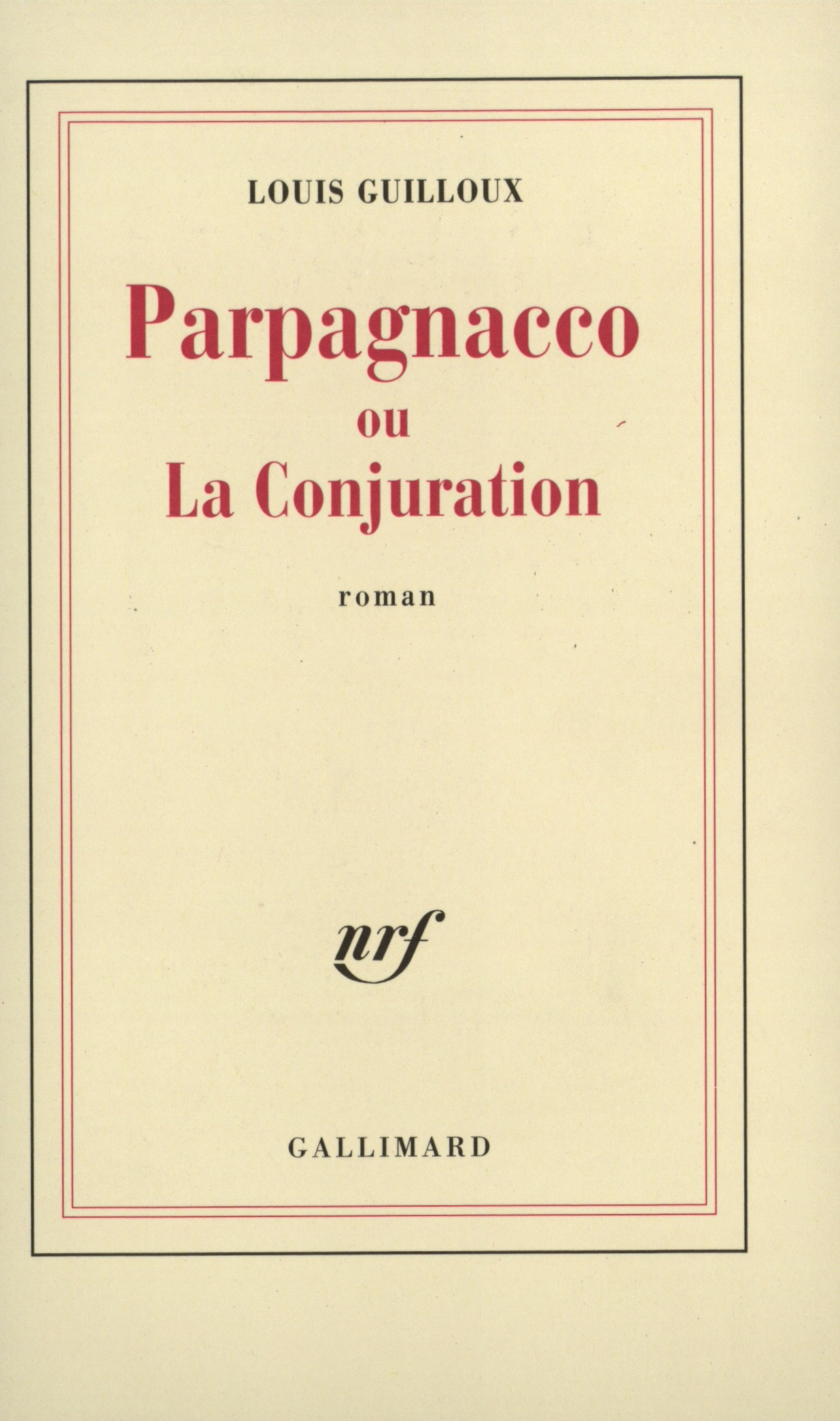PARPAGNACCO OU LA CONJURATION
