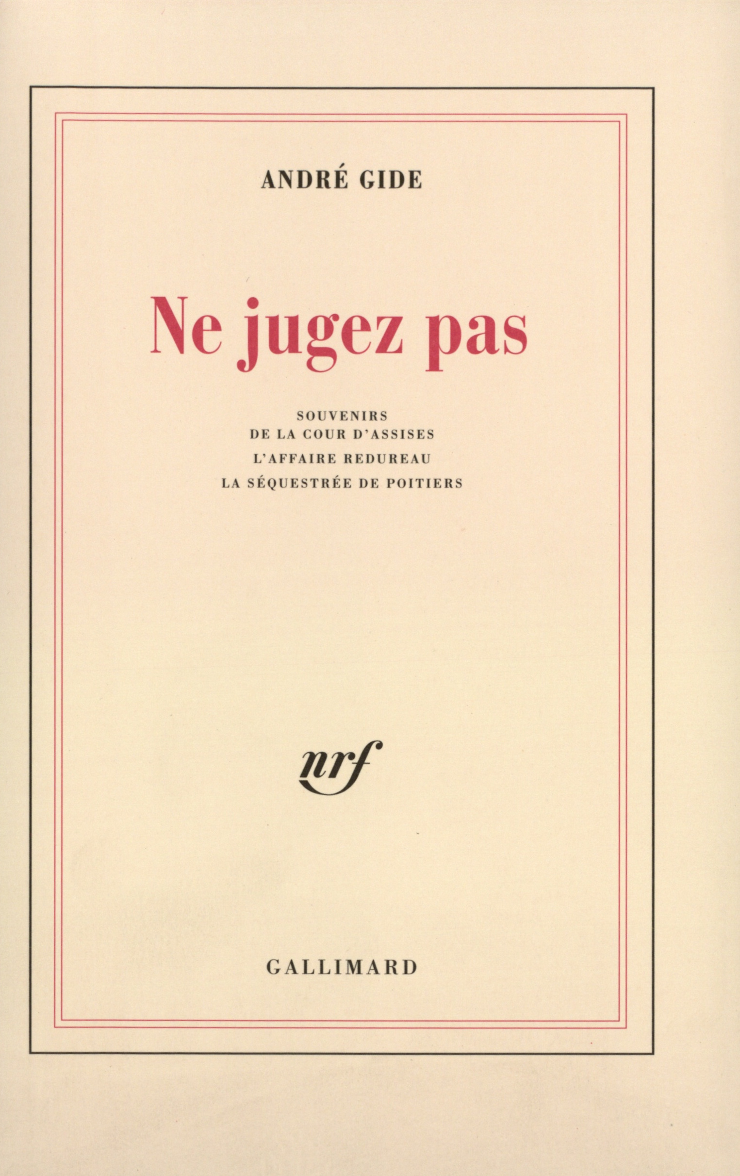 NE JUGEZ PAS