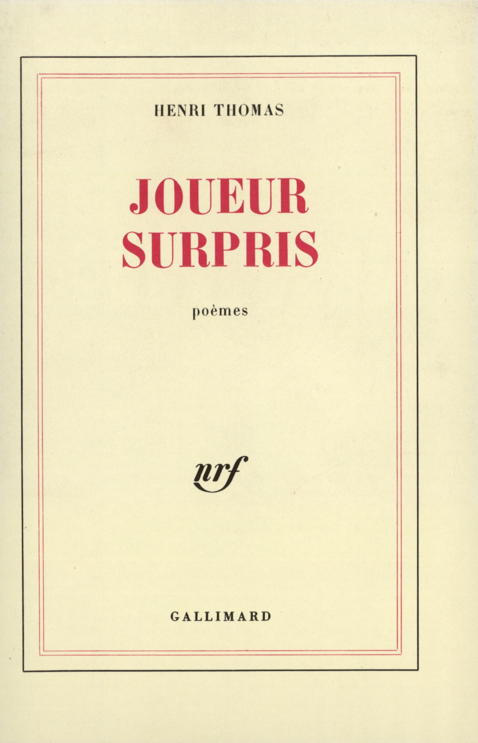 JOUEUR SURPRIS