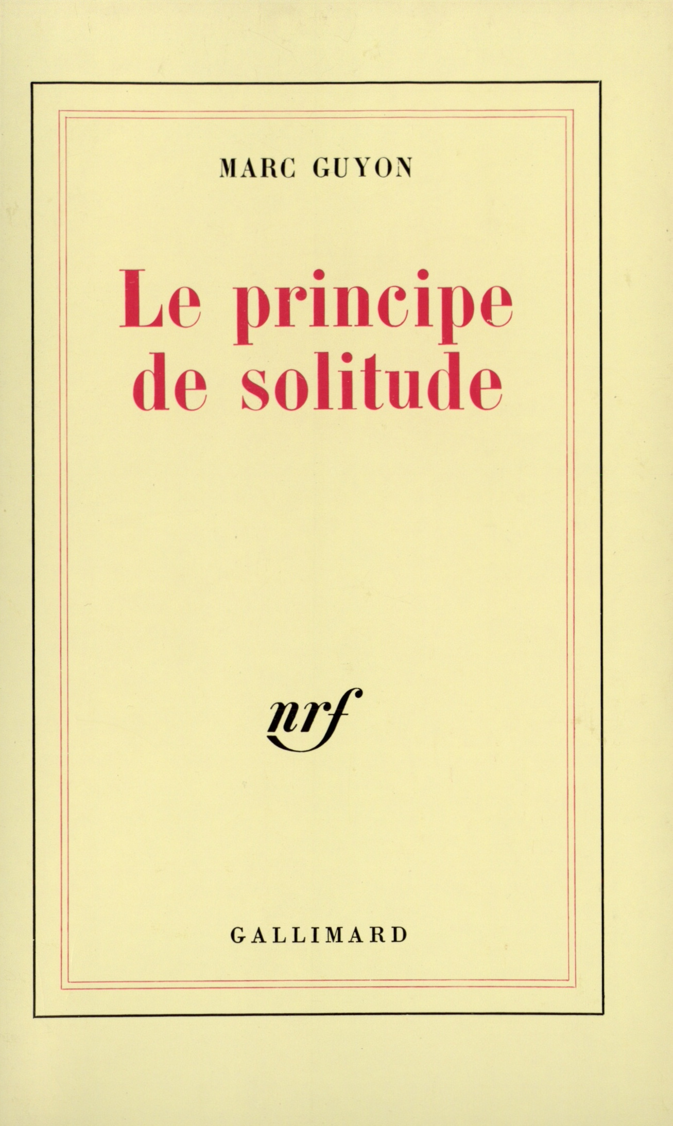 PRINCIPE DE SOLITUDE