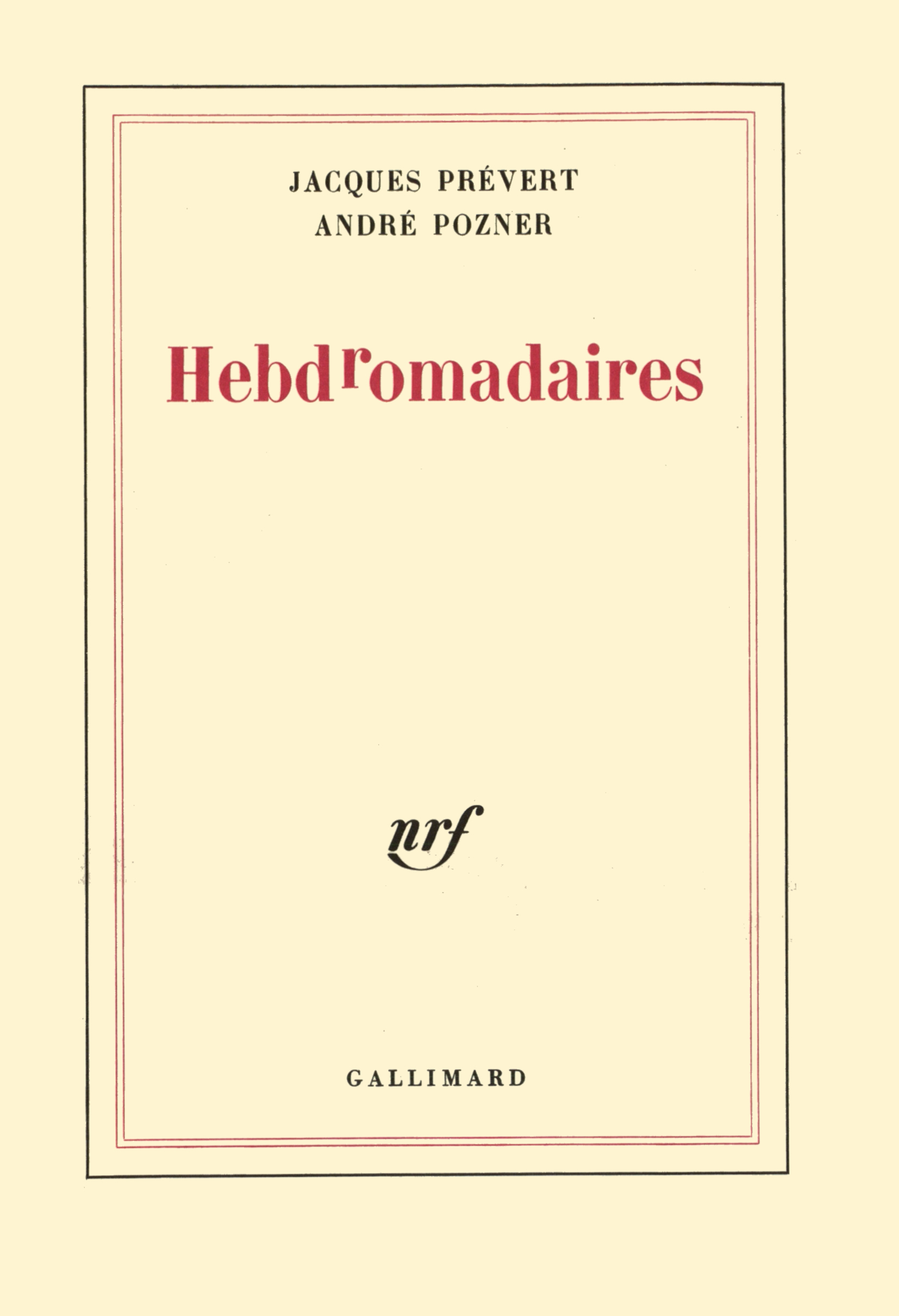 HEBDROMADAIRES