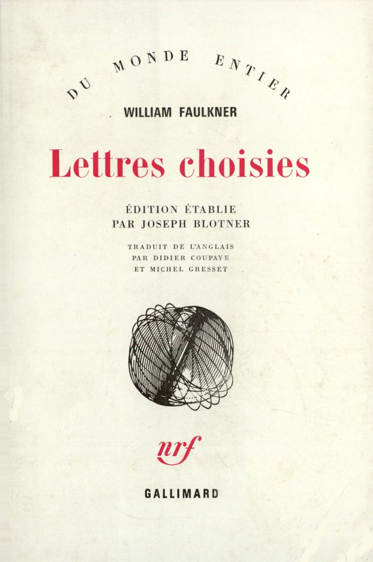 LETTRES CHOISIES FAULKNER