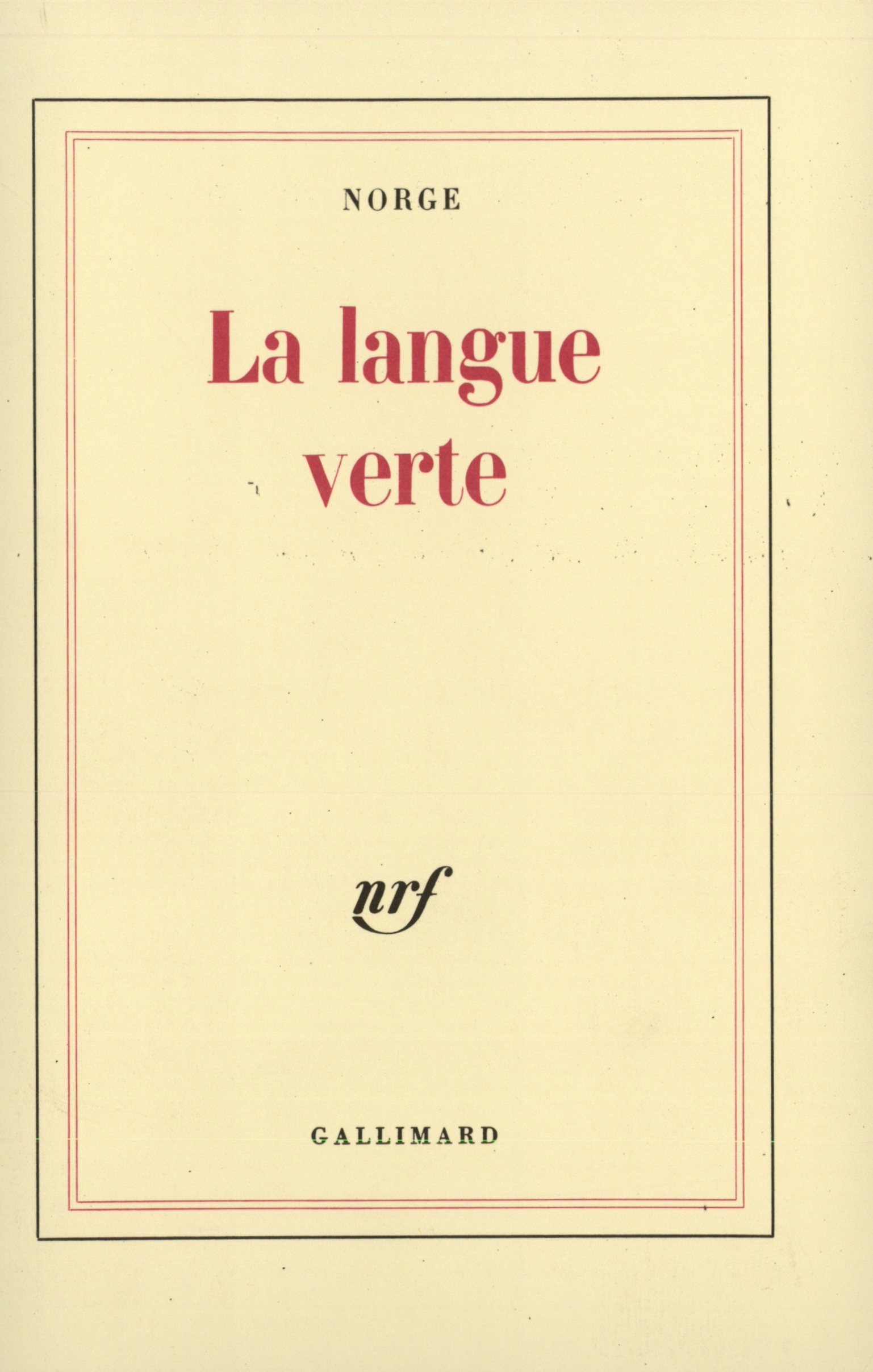 LANGUE VERTE(CHARABIAS ET VERDURES)