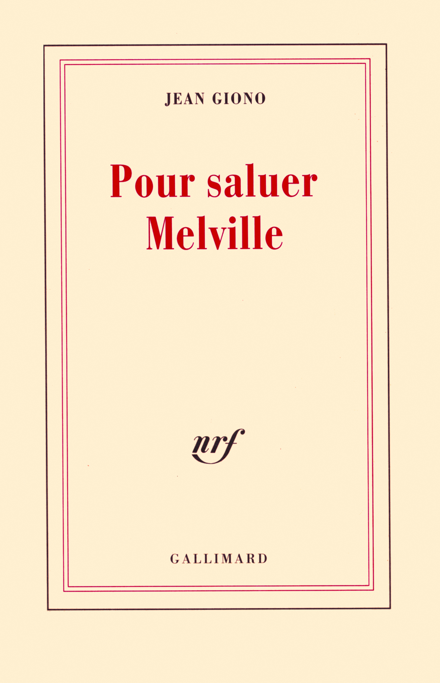 POUR SALUER MELVILLE