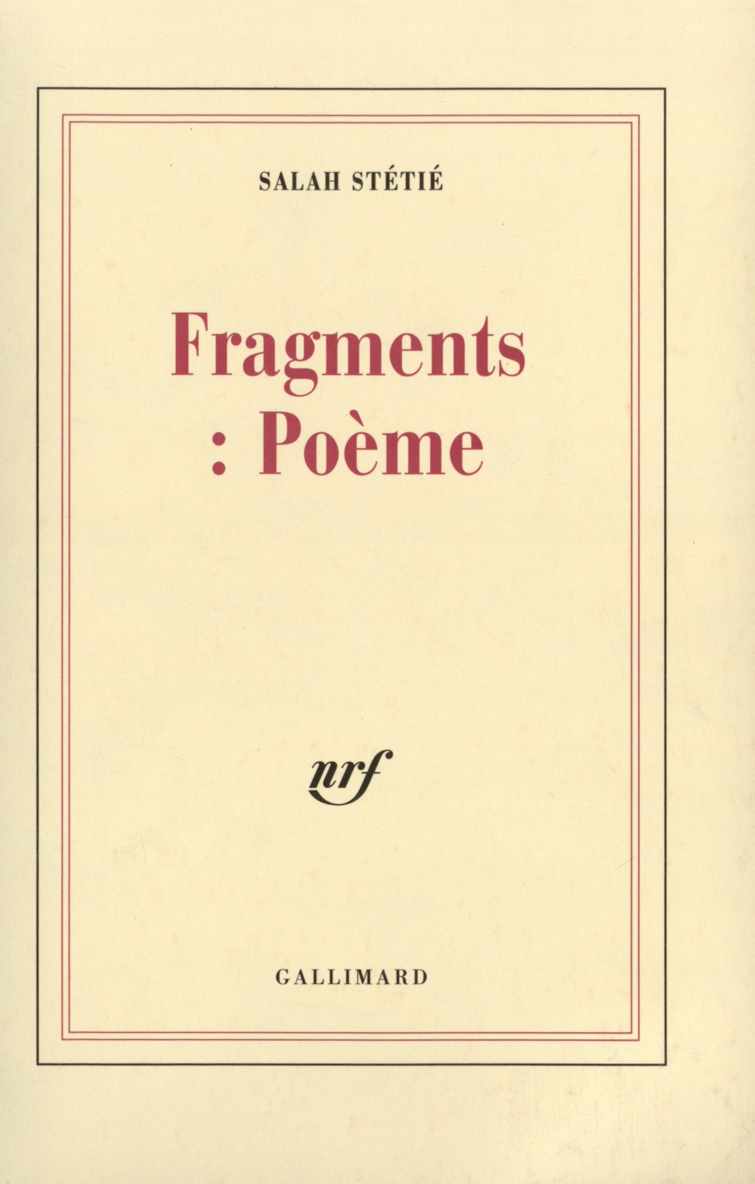 FRAGMENTS : POEME