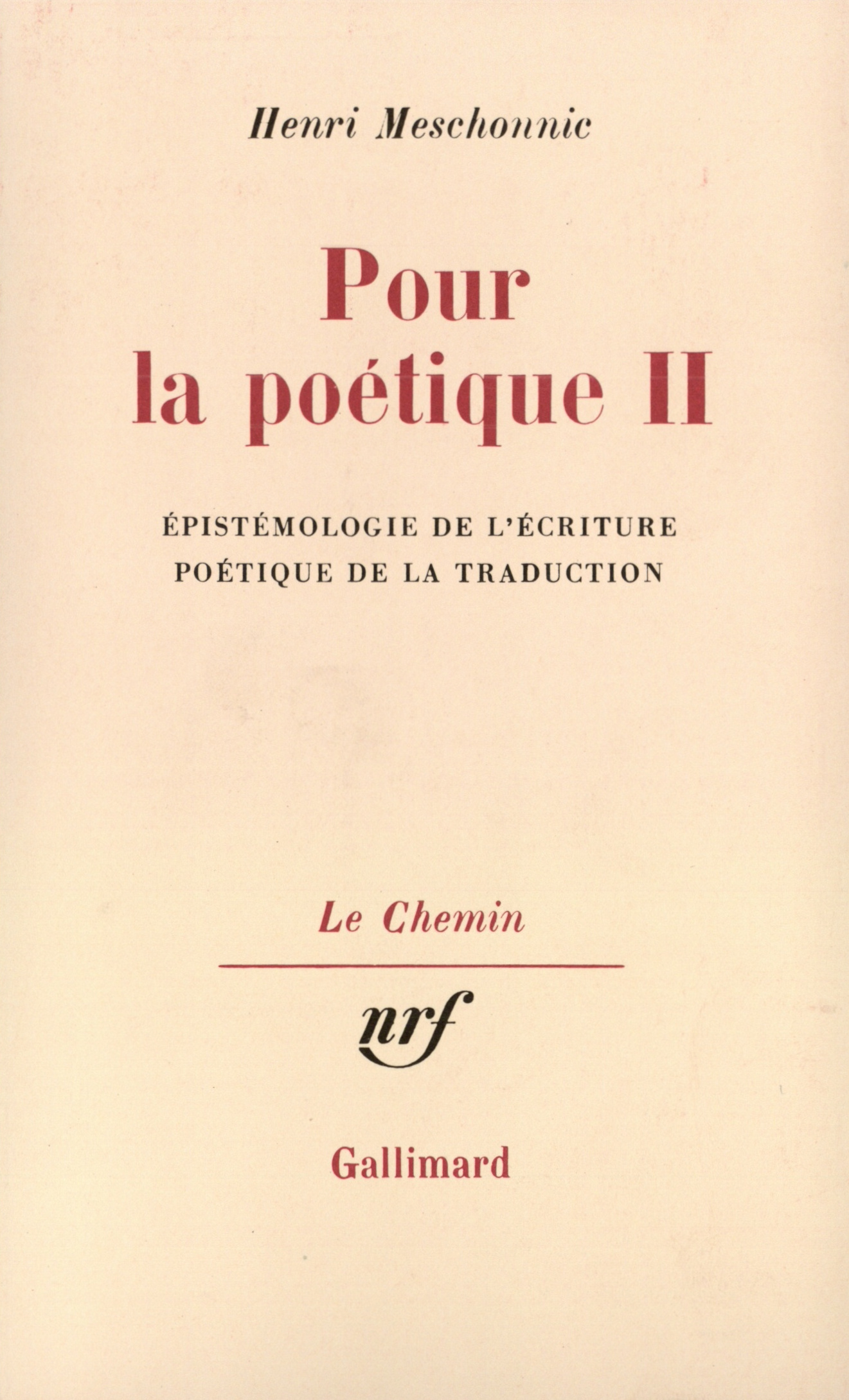 POUR LA POETIQUE T2