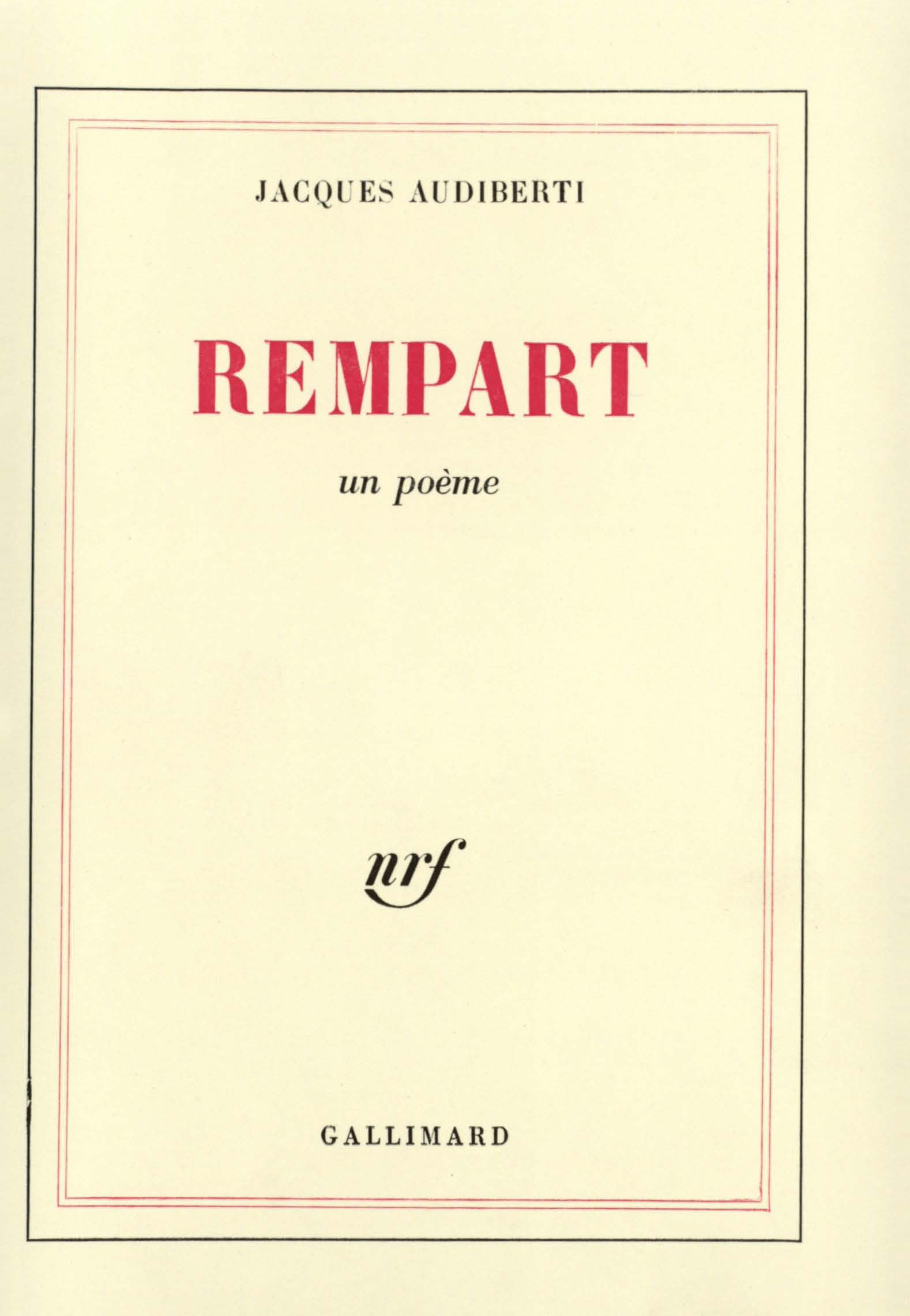 REMPART(UN POEME)