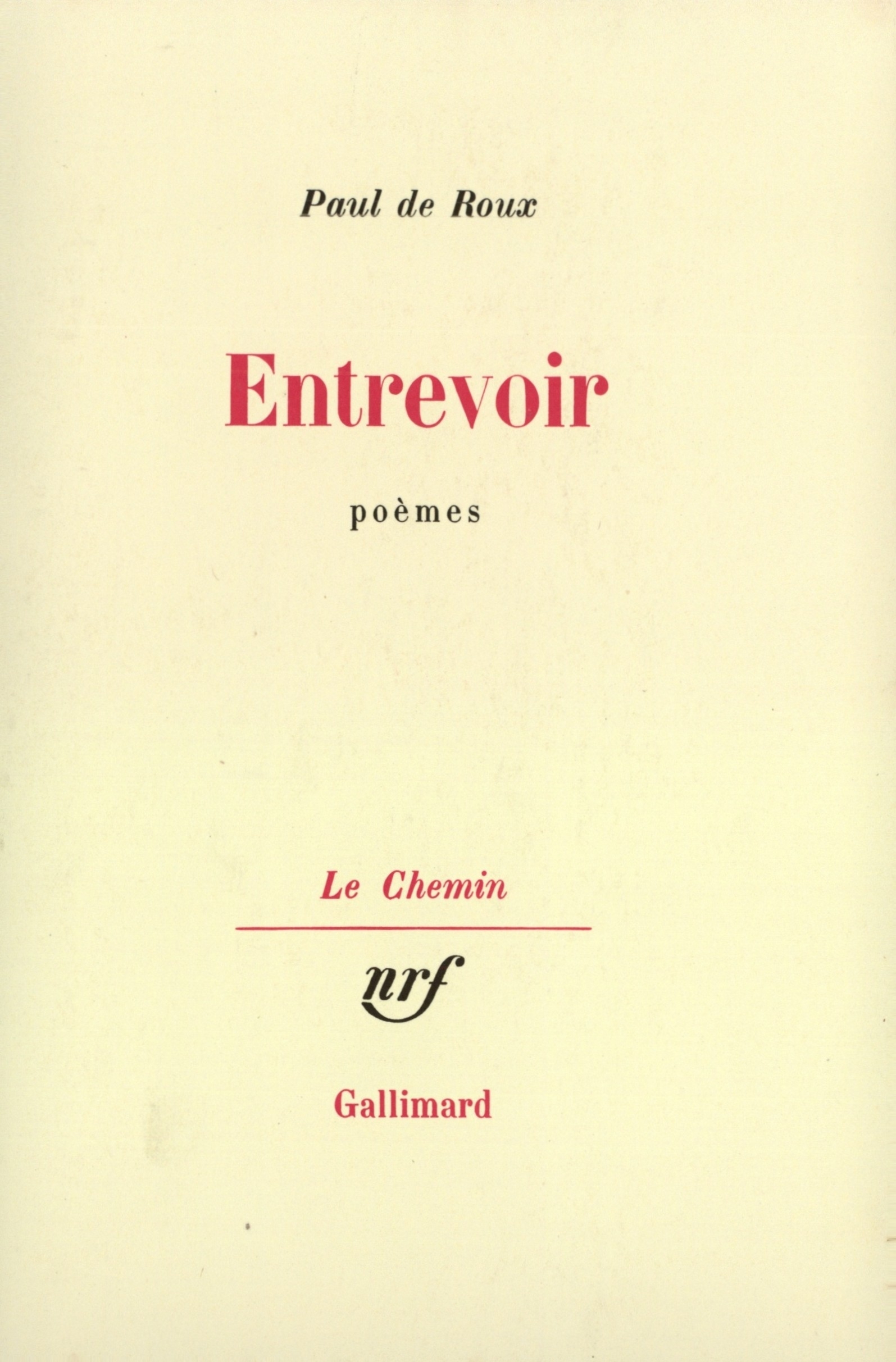 ENTREVOIR