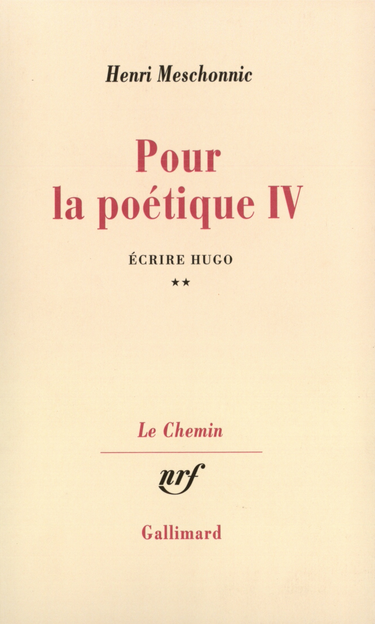 POUR LA POETIQUE T4-2