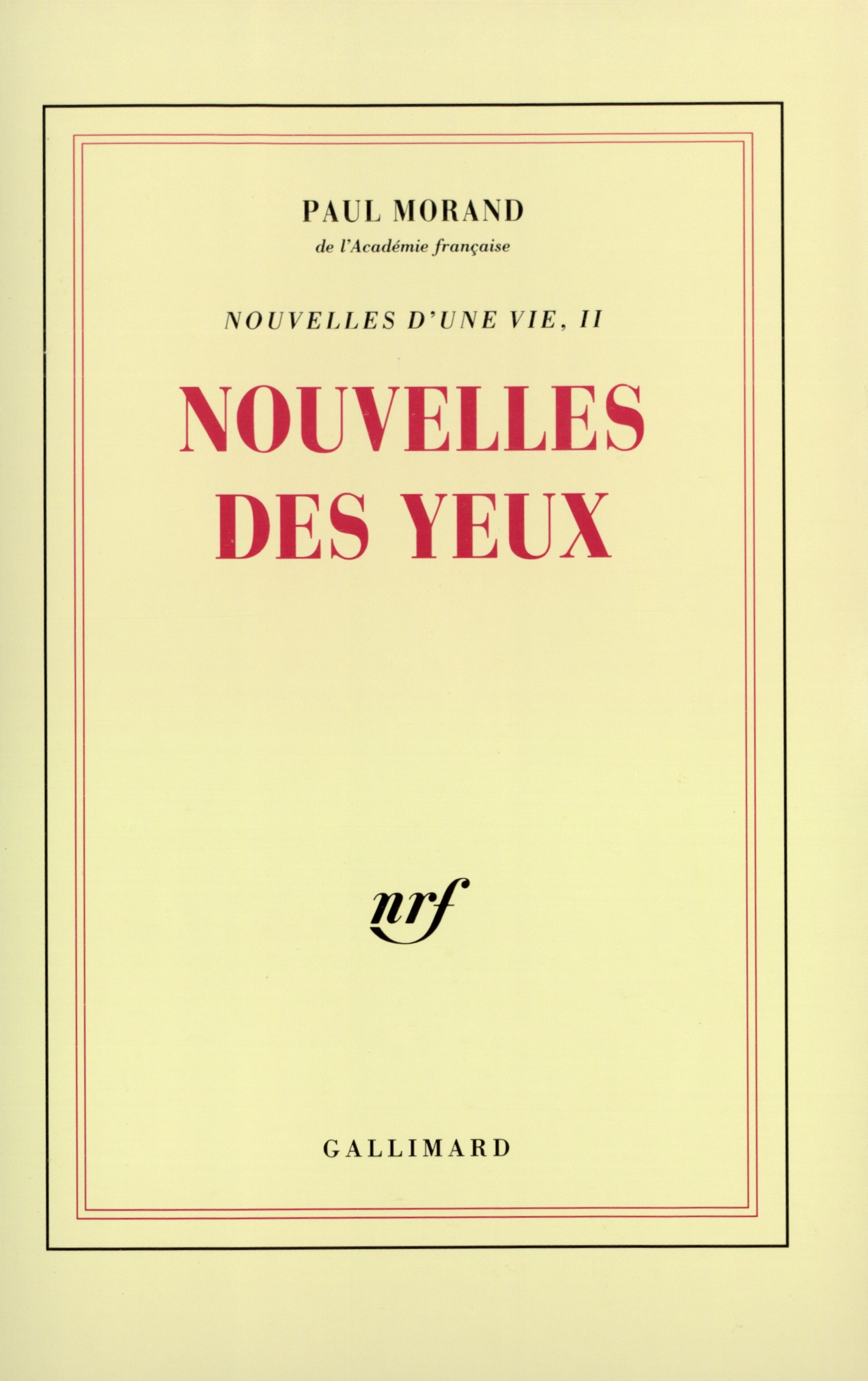 NOUVELLES DES YEUX