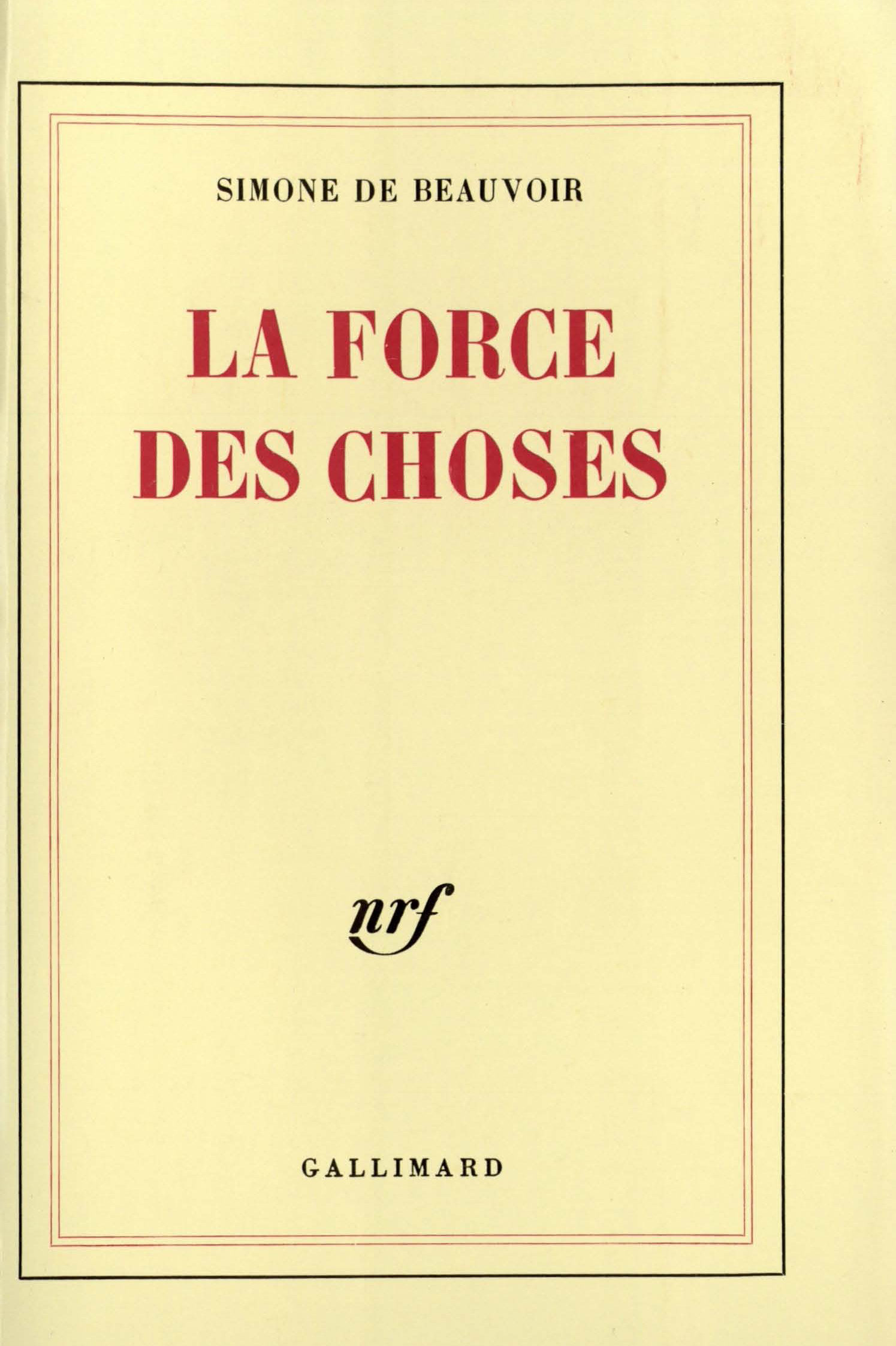 FORCE DES CHOSES