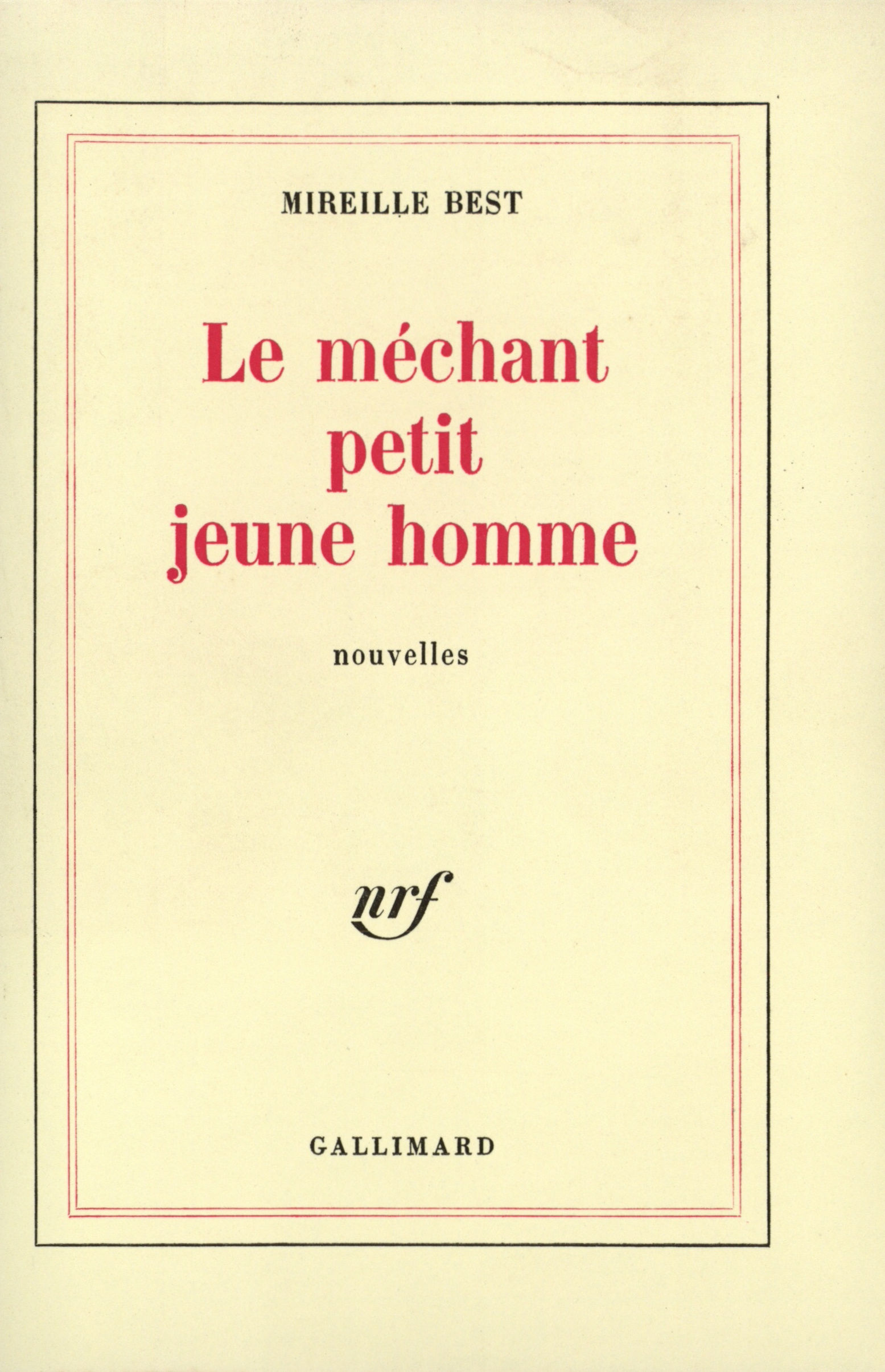 MECHANT PETIT JEUNE HOMME