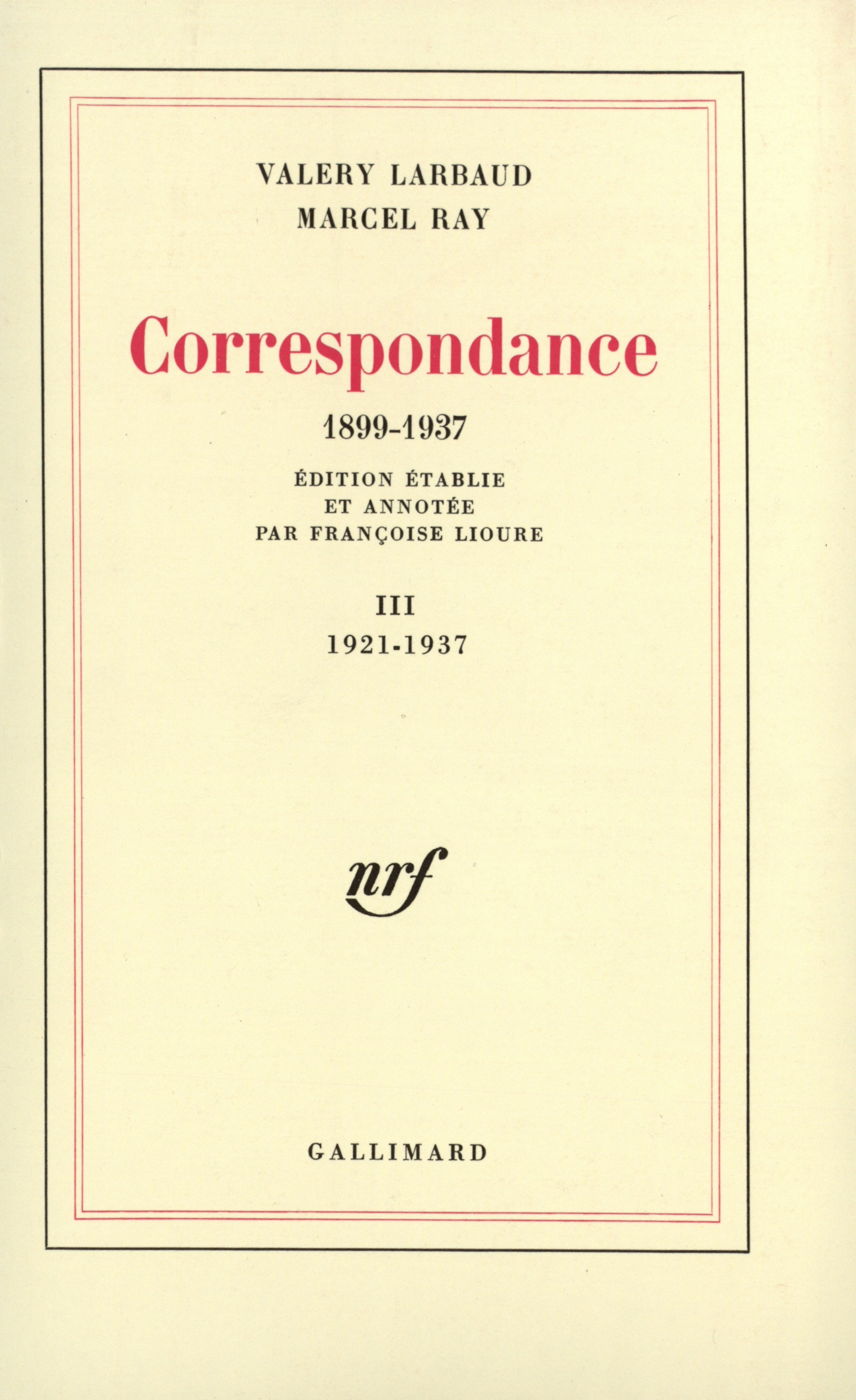 CORRESPONDANCE LARBAUD T3