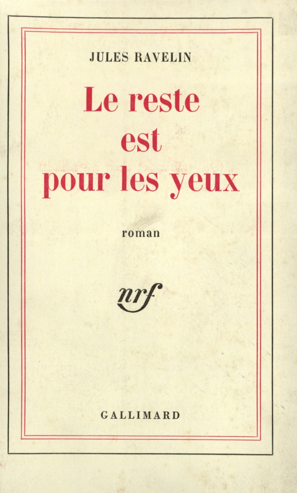 RESTE EST POUR LES YEUX