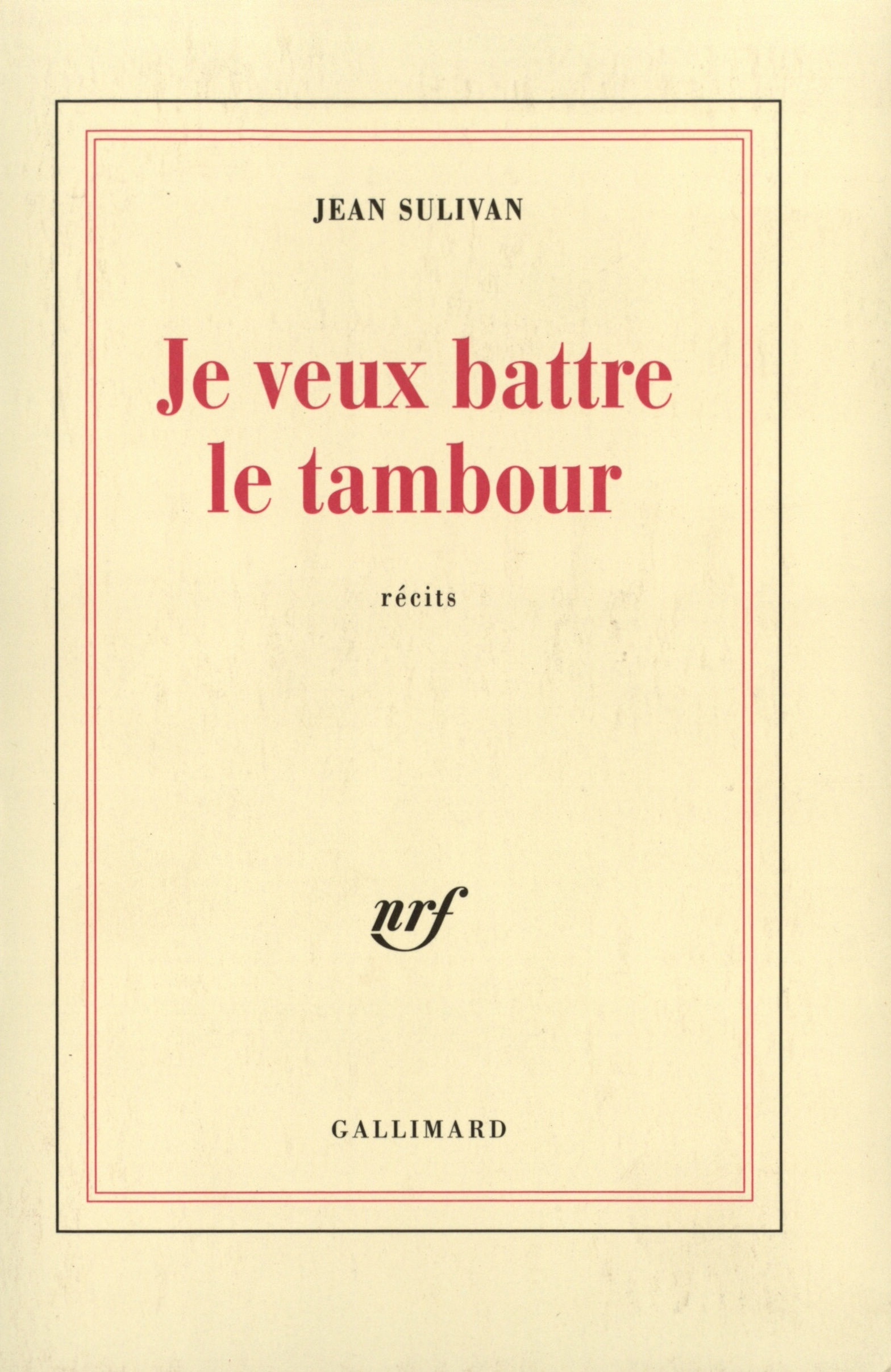 JE VEUX BATTRE LE TAMBOUR