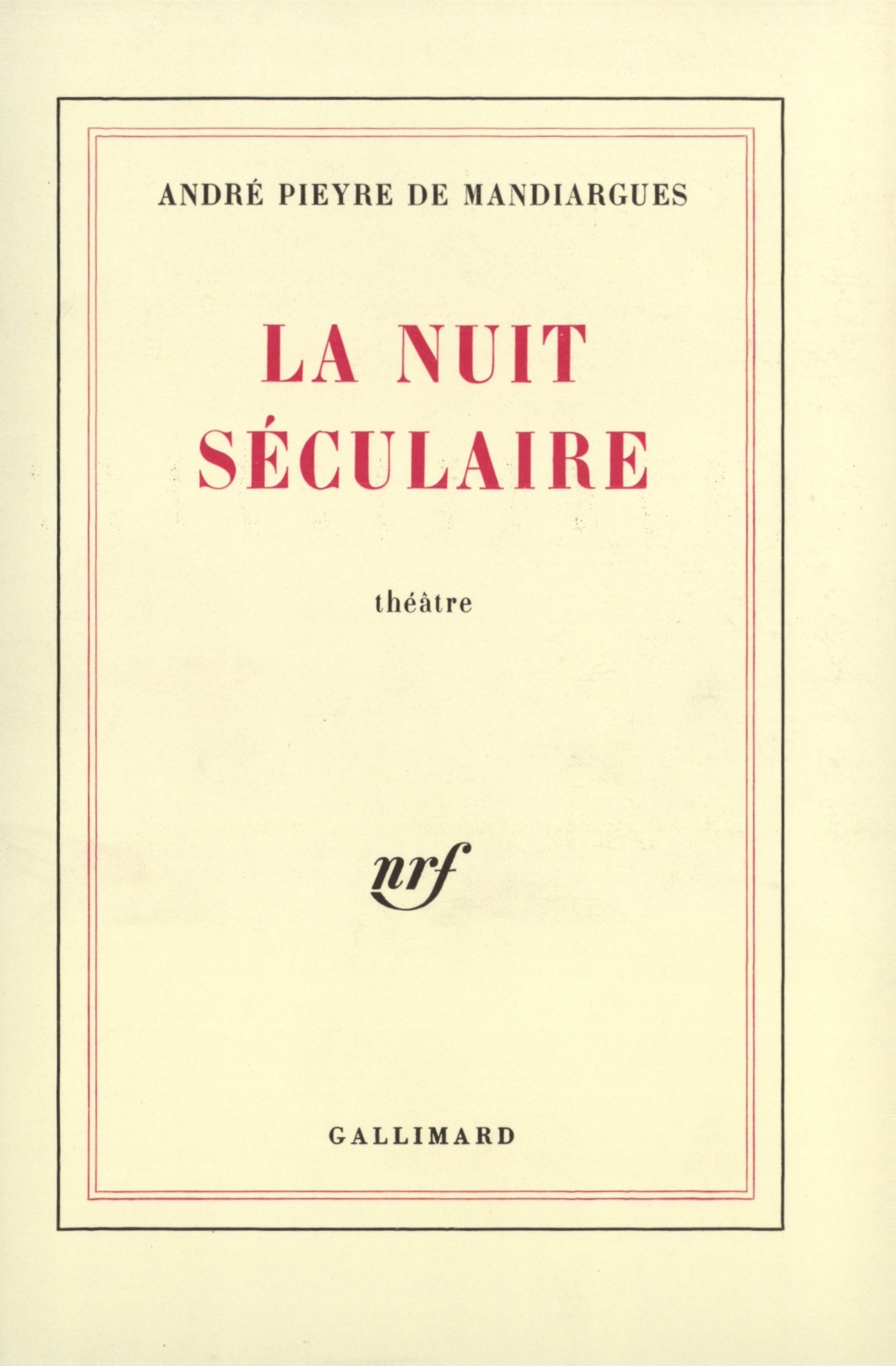 NUIT SECULAIRE