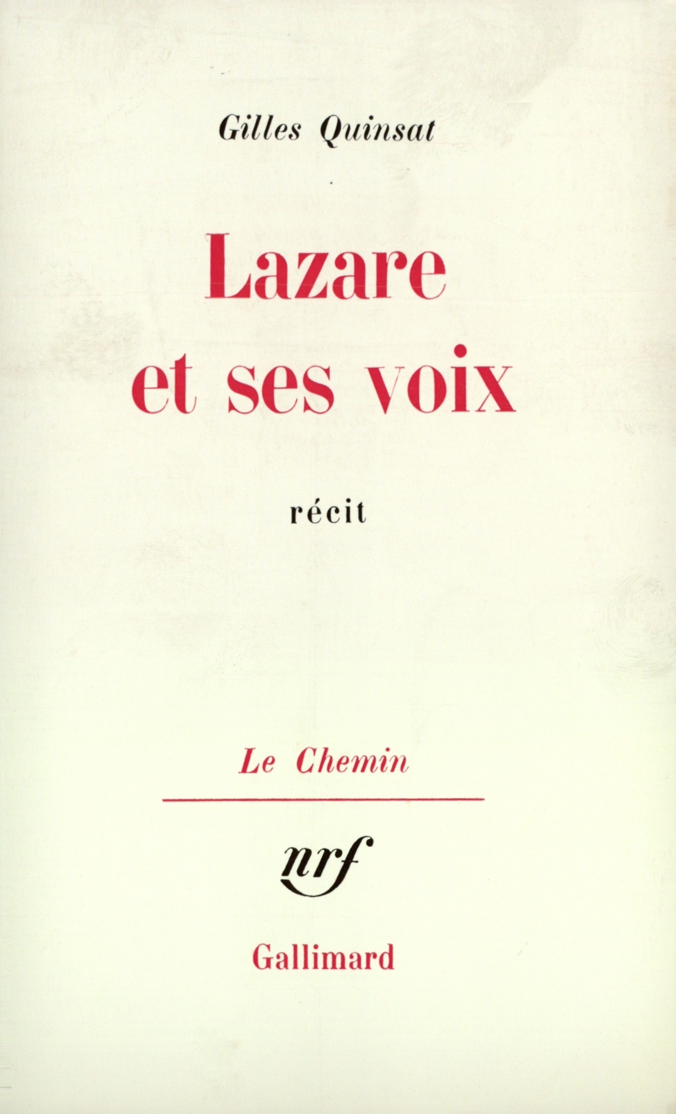 LAZARE ET SES VOIX
