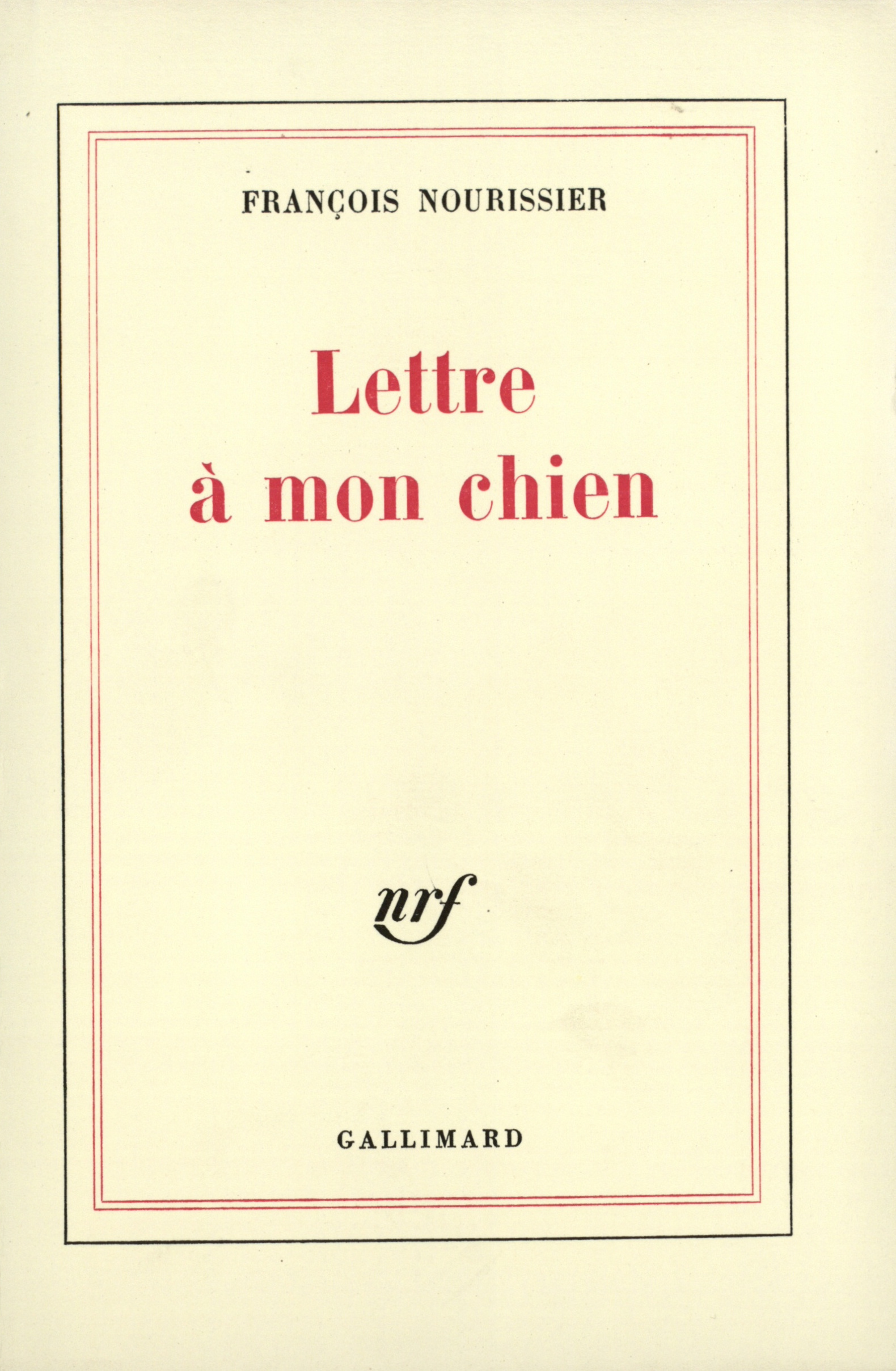 LETTRE A MON CHIEN