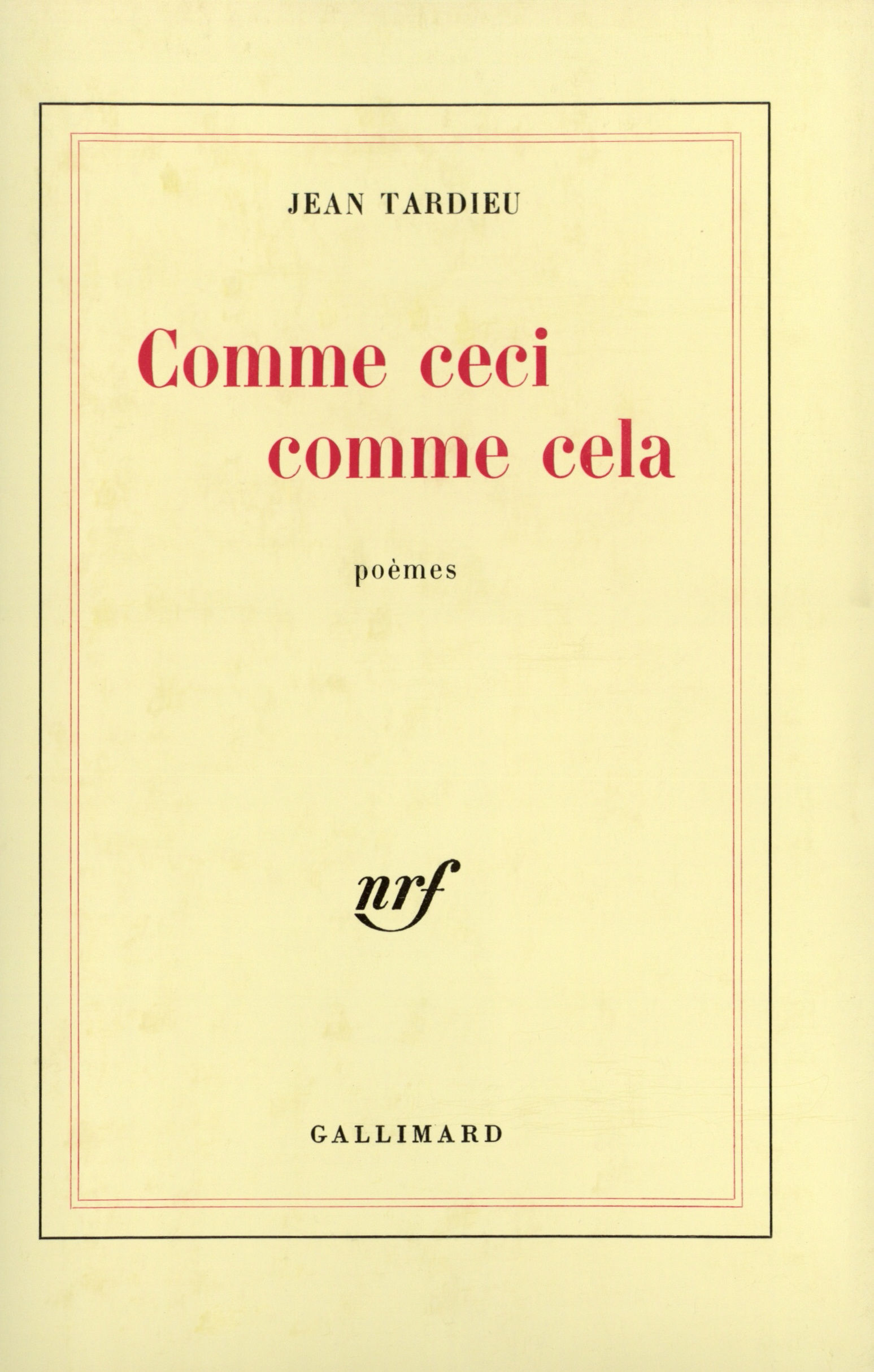 COMME CECI COMME CELA