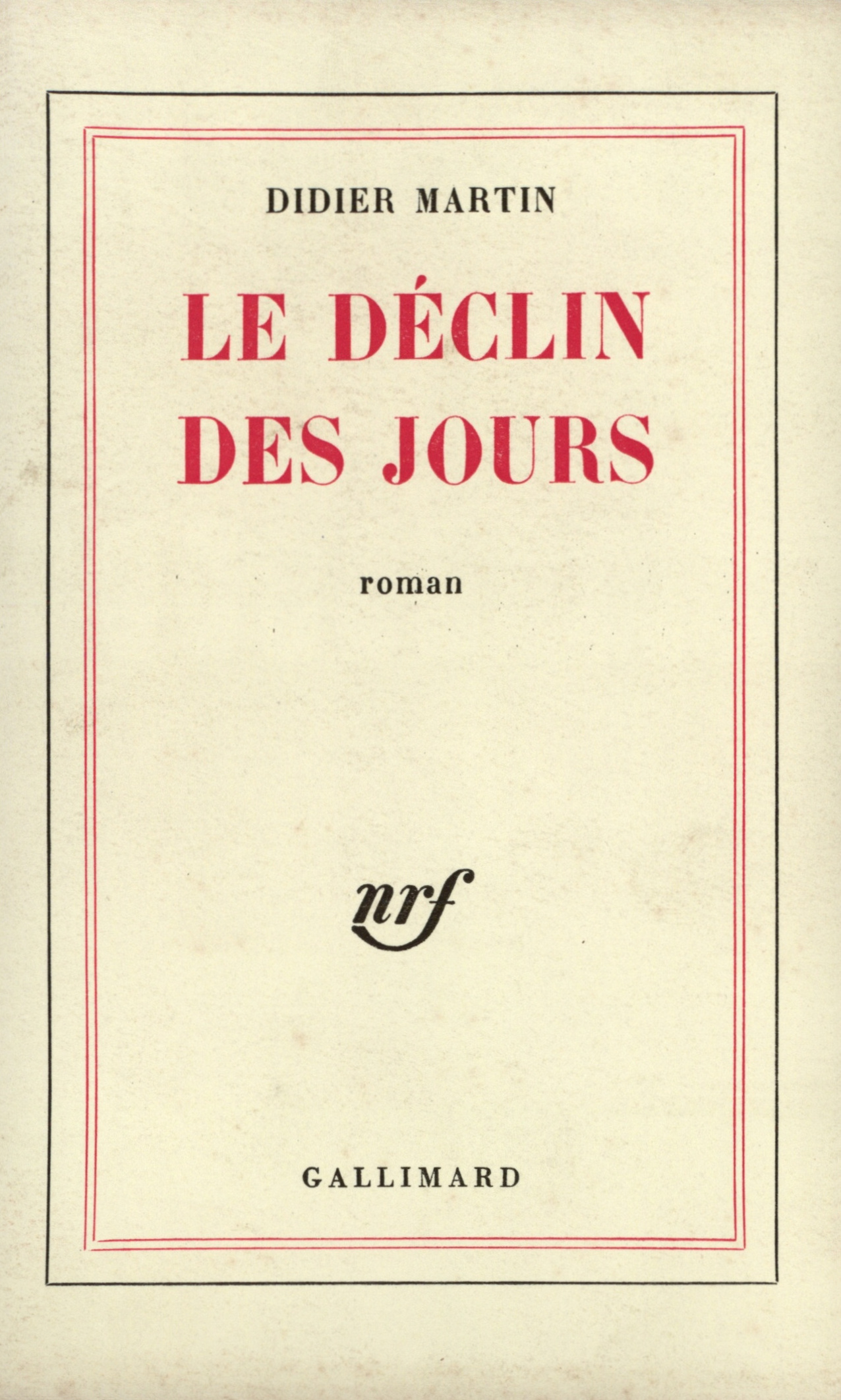 DECLIN DES JOURS