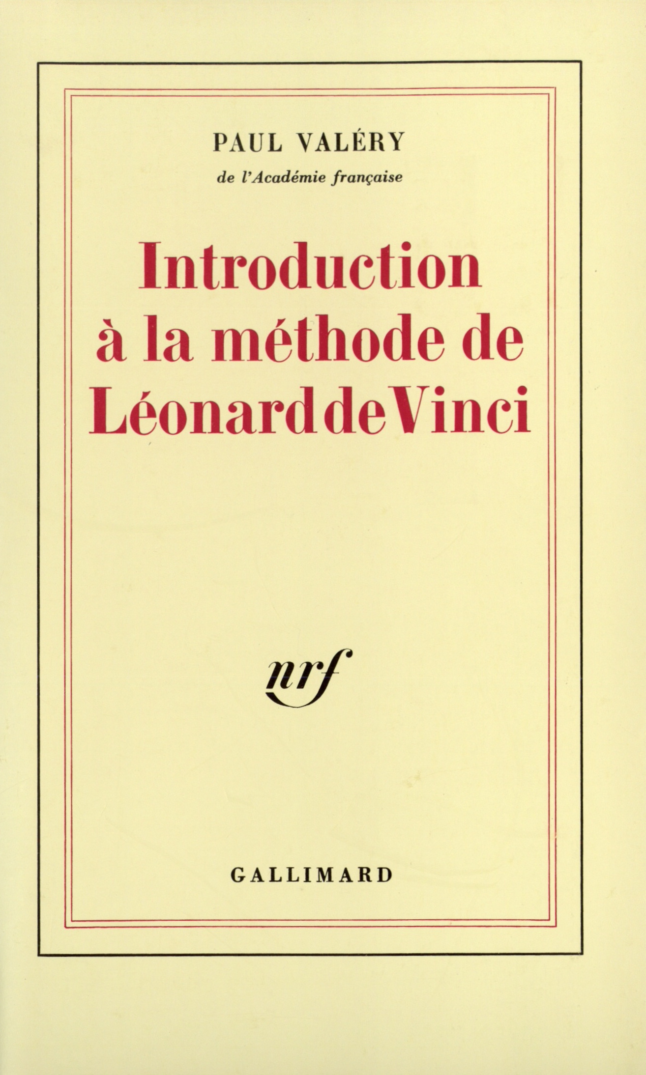 INTRODUCTION A LA METHODE DE LEONARD DE VINCI((1894))