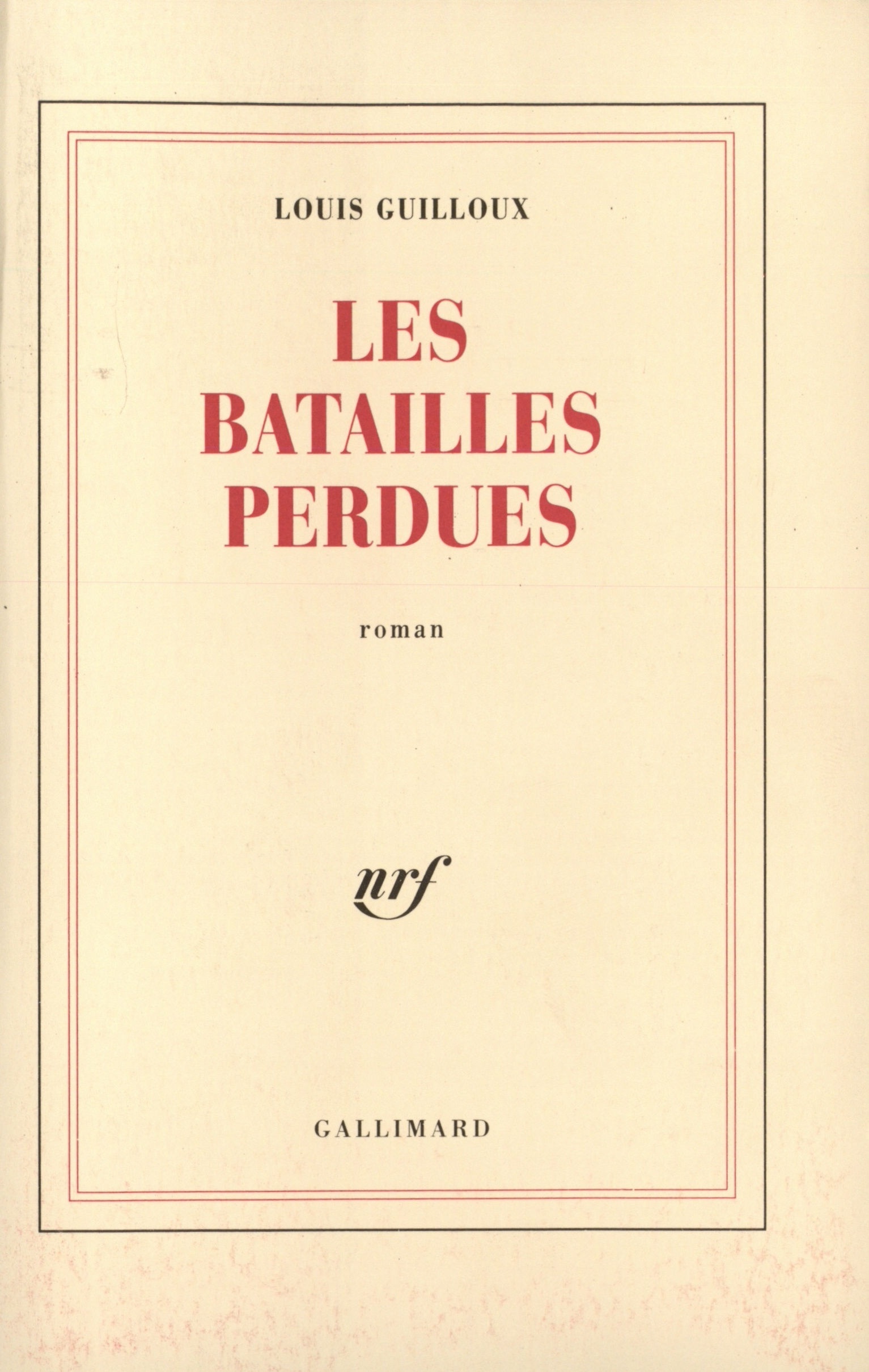 BATAILLES PERDUES