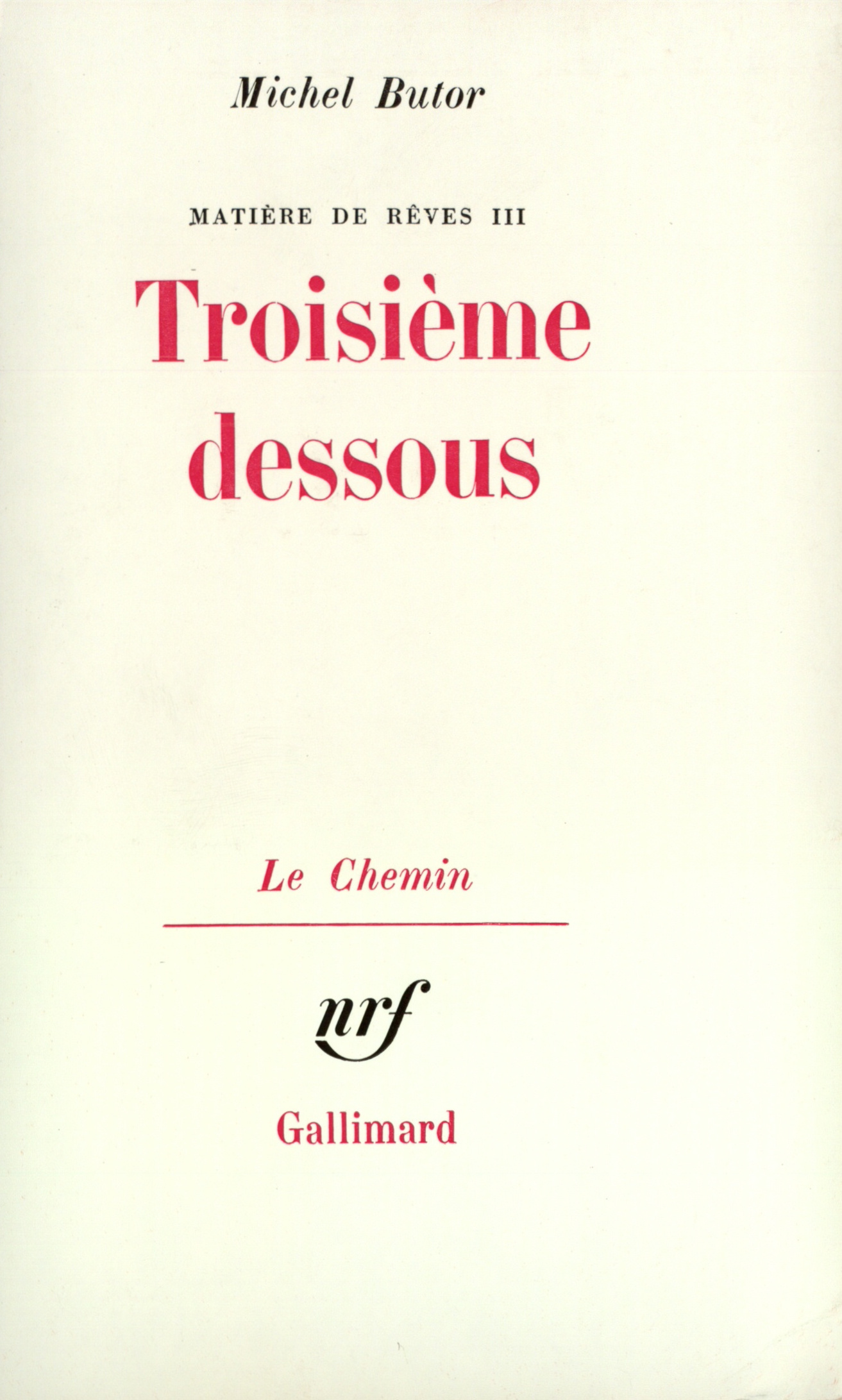 TROISIEME DESSOUS
