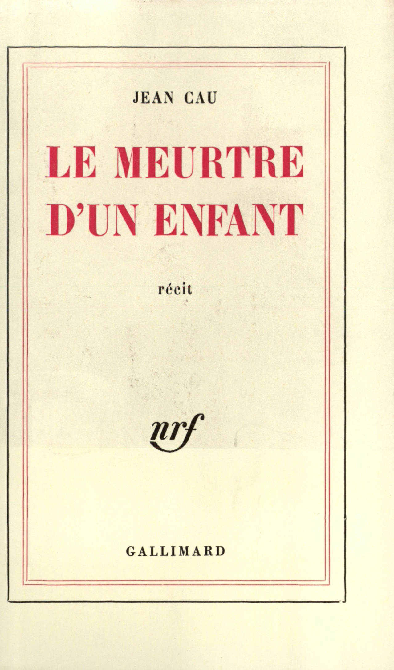 MEURTRE D'UN ENFANT