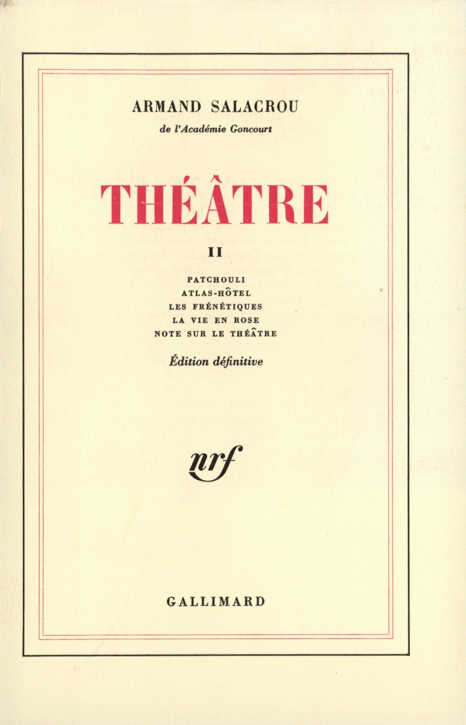 THEATRE T2 - SALACROU