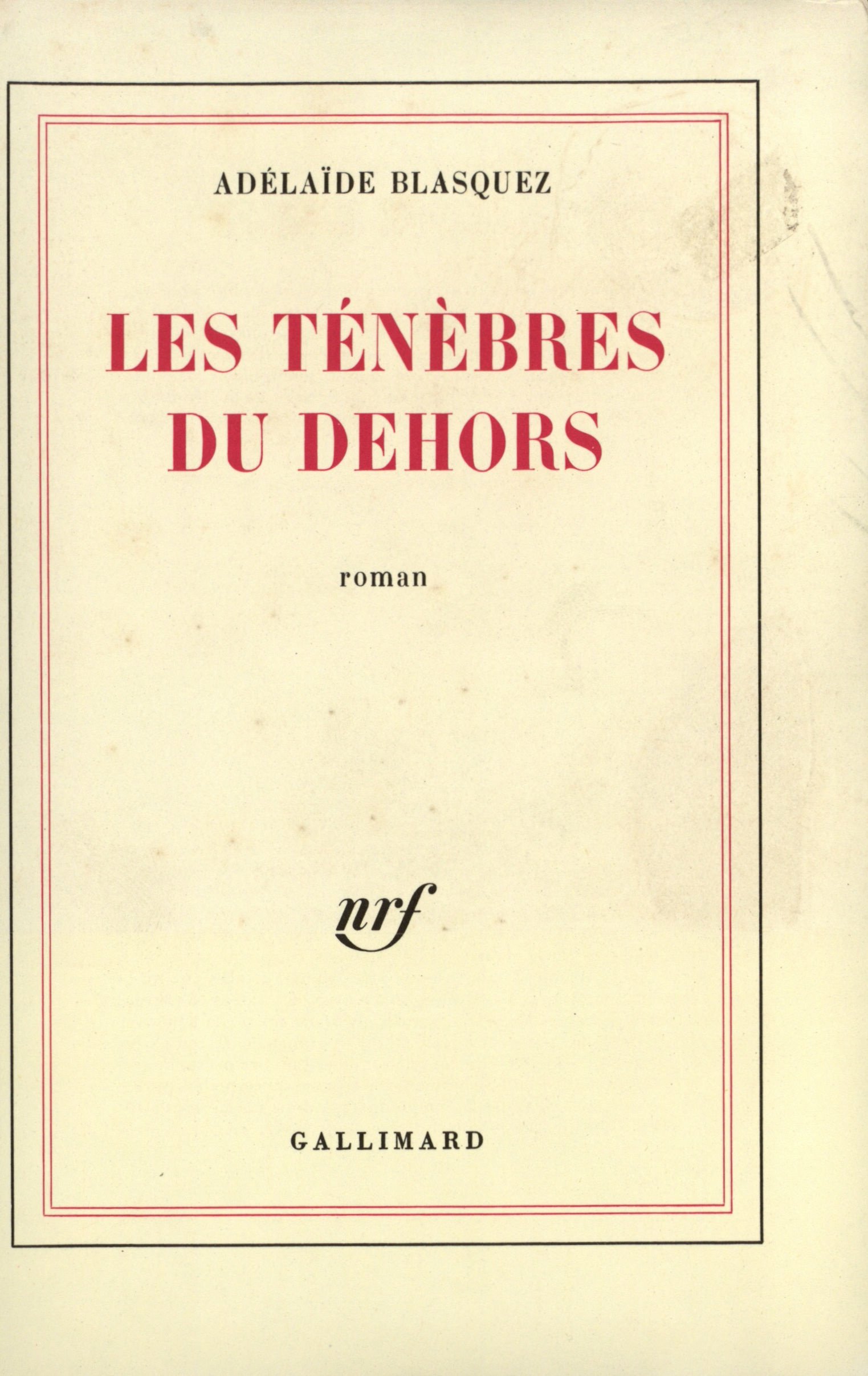 TENEBRES DU DEHORS