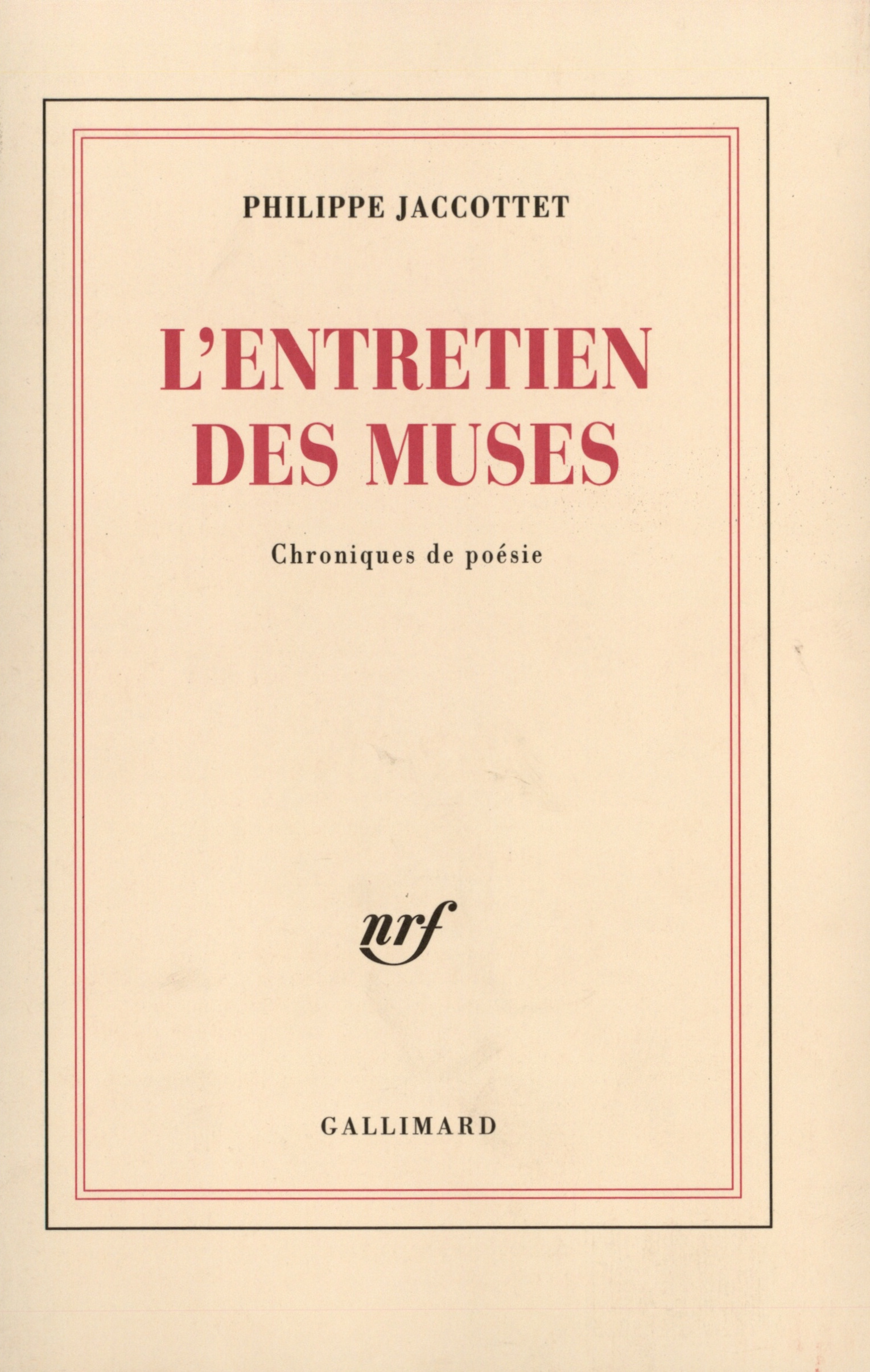 ENTRETIEN DES MUSES