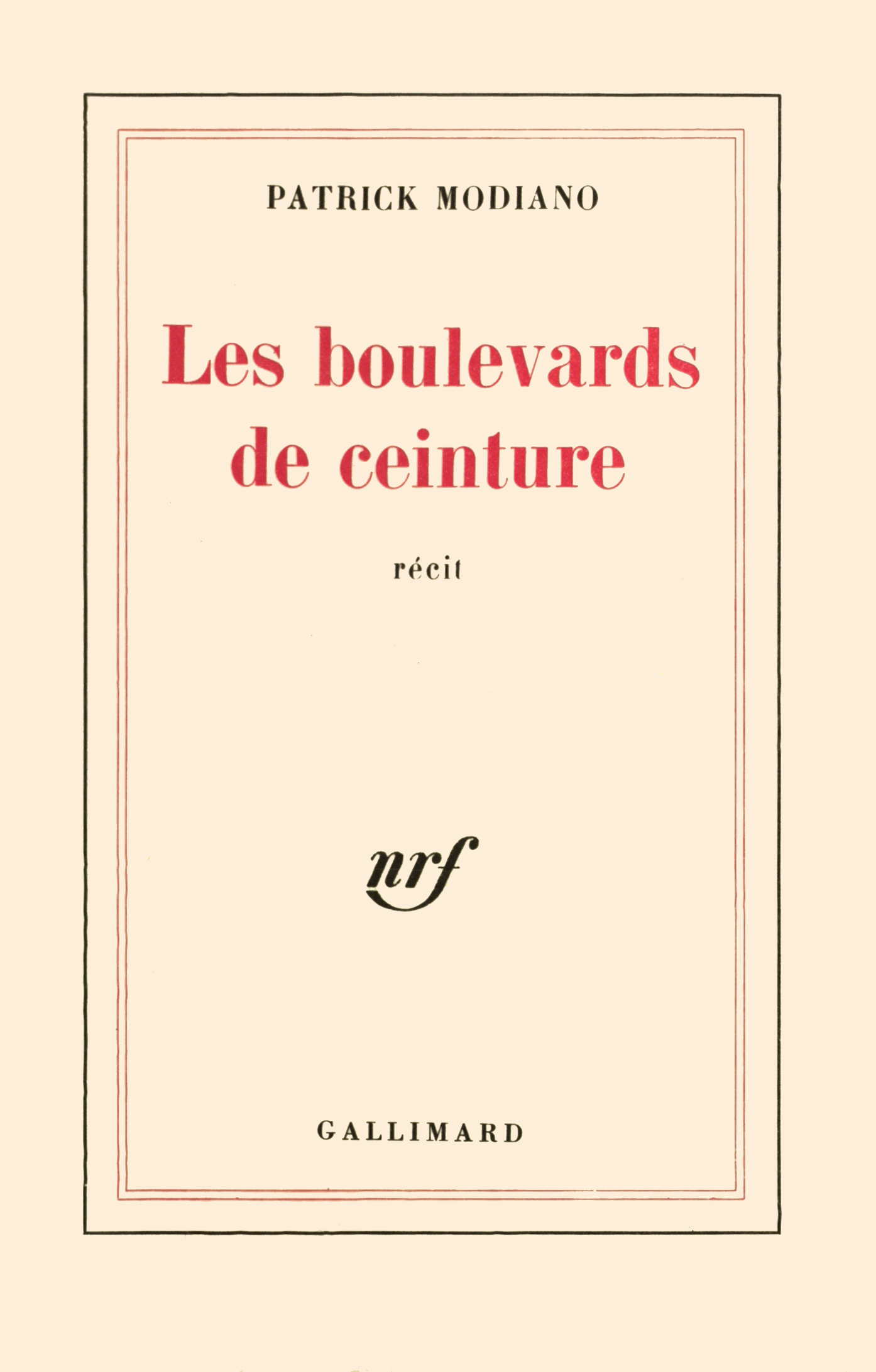 BOULEVARDS DE CEINTURE